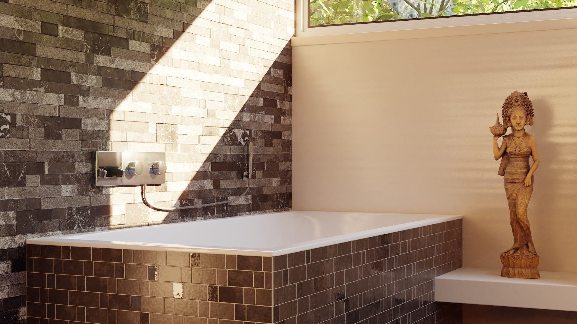 Oriental Woman Carving Low-poly 3D model_12