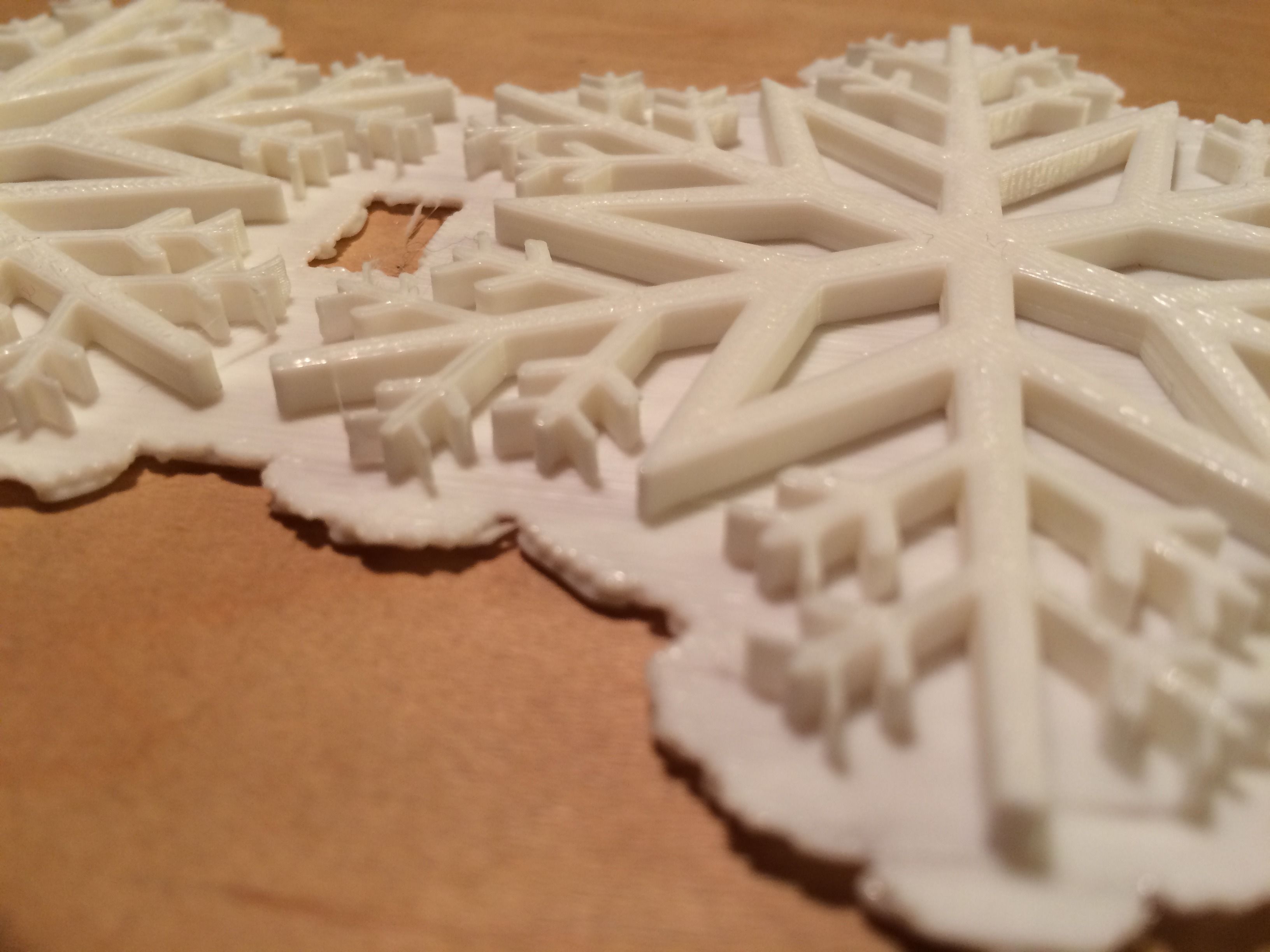 Three snowflake ornaments 3D print model_4