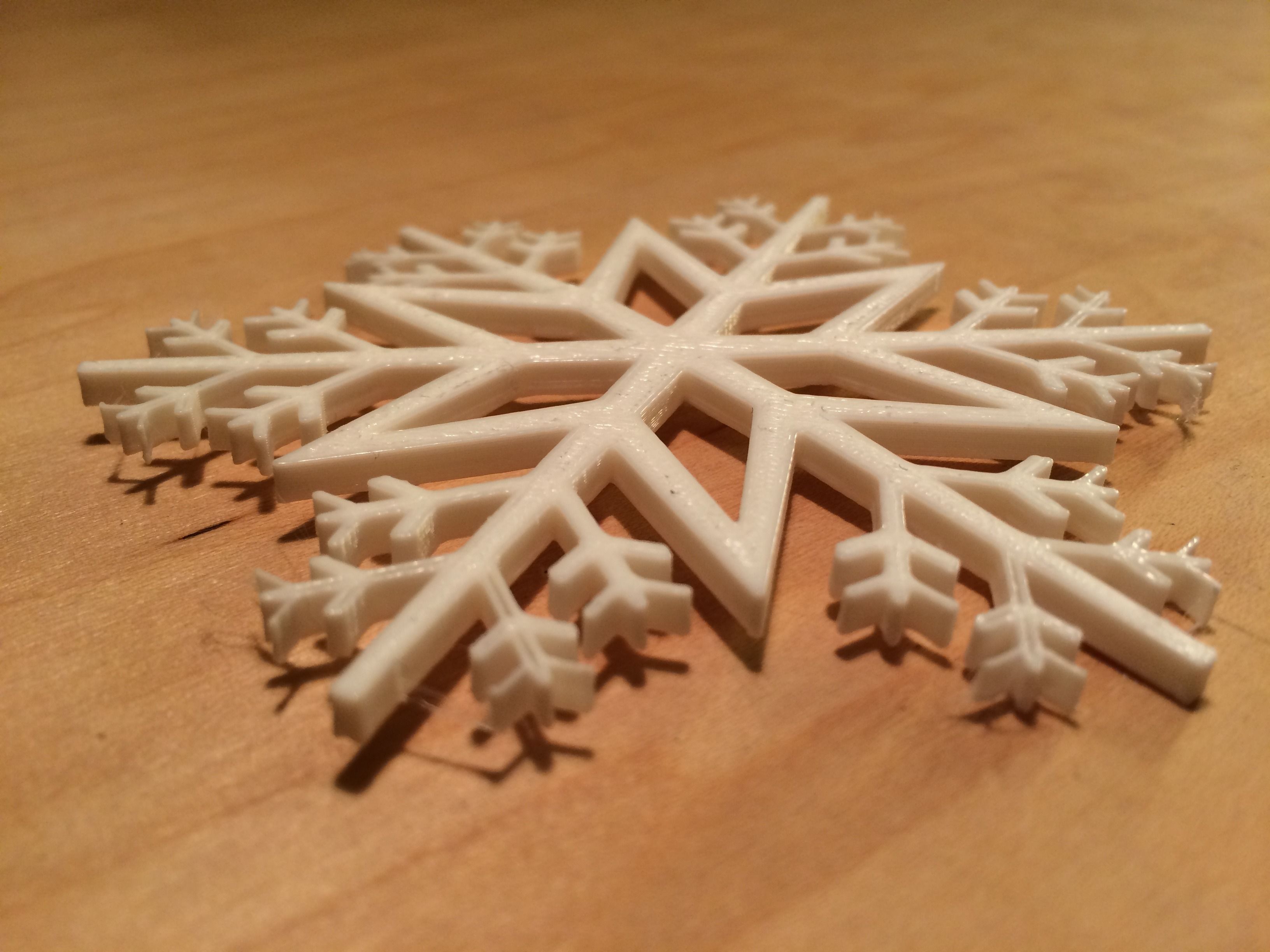 Three snowflake ornaments 3D print model_5