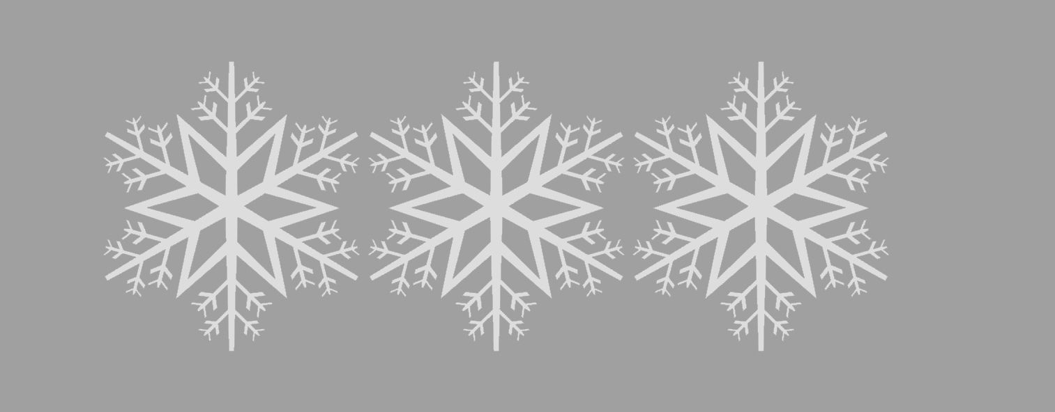 Three snowflake ornaments 3D print model_1
