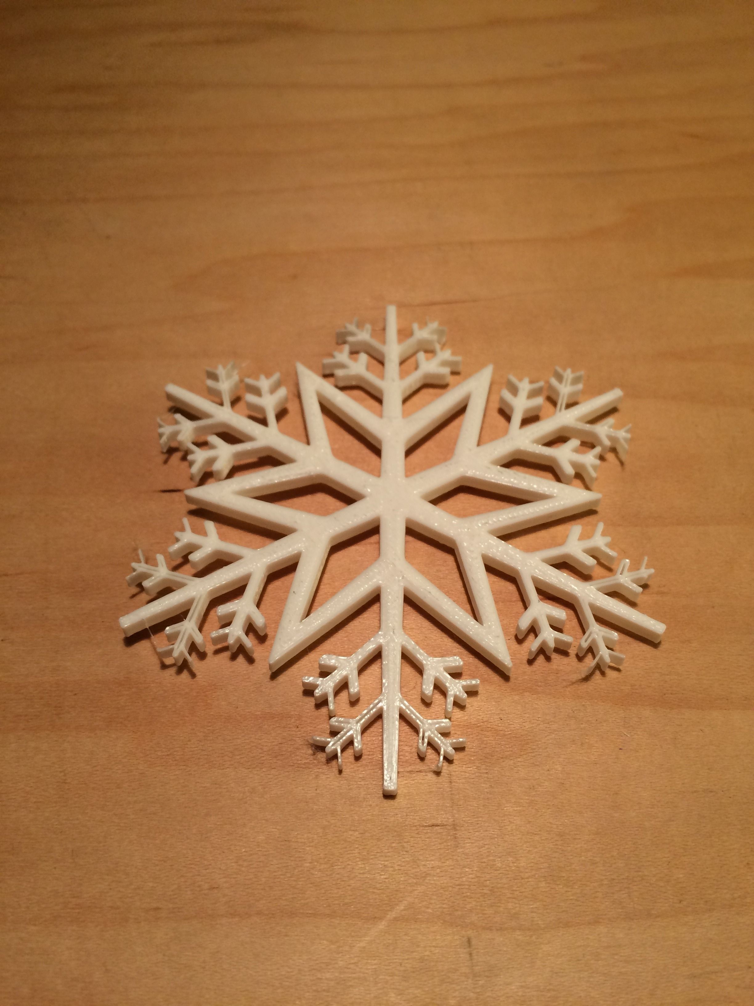 Three snowflake ornaments 3D print model_7