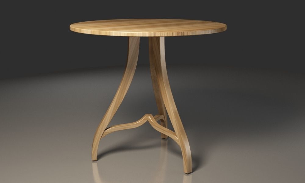 Modern 3 legs Coffee Table 3D model_1