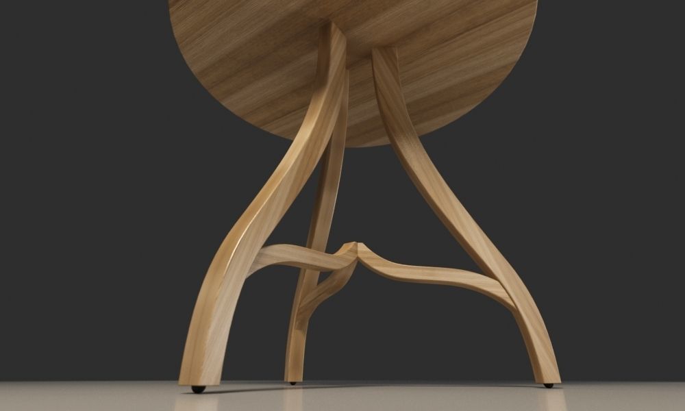 Modern 3 legs Coffee Table 3D model_8