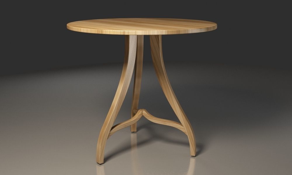 Modern 3 legs Coffee Table 3D model_2