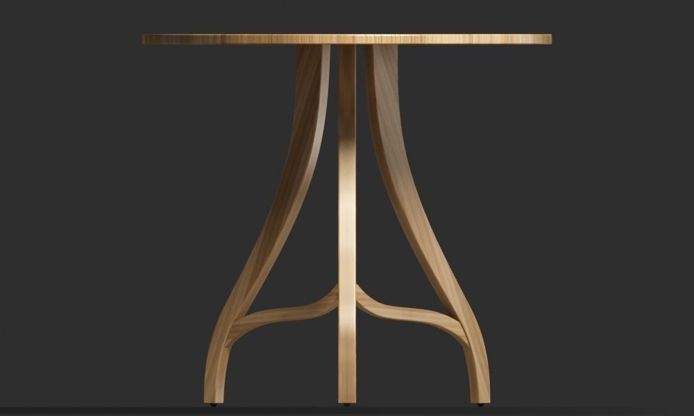 Modern 3 legs Coffee Table 3D model_4