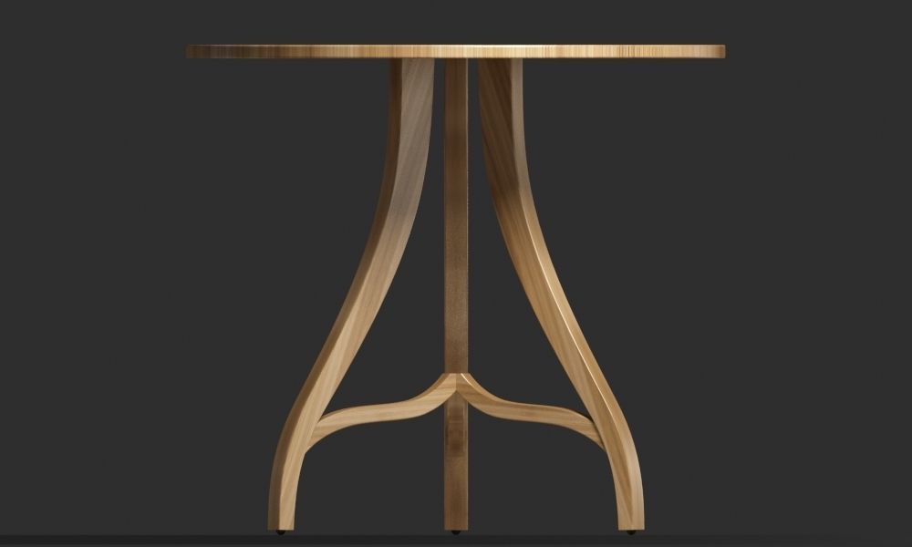 Modern 3 legs Coffee Table 3D model_3