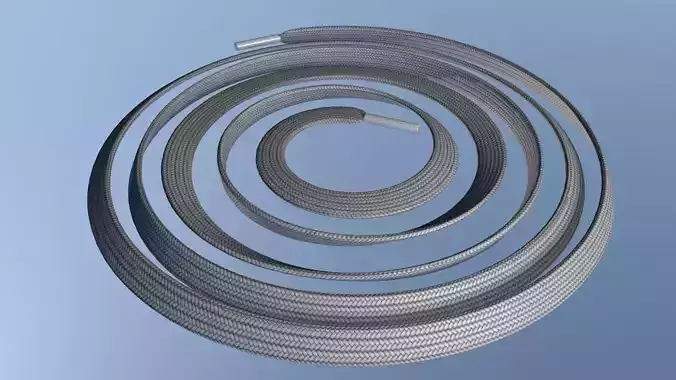 woven shoelace 3D model