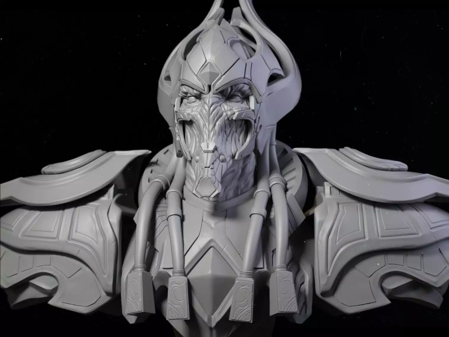 Artaniss bust of armored figure 3D print model_0