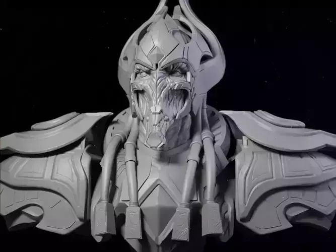 Artaniss bust of armored figure 3D print model