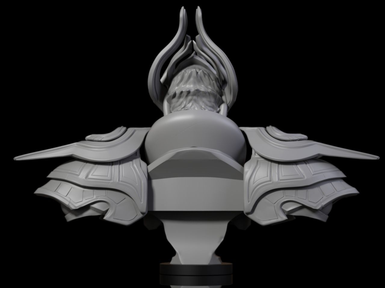 Artaniss bust of armored figure 3D print model_5