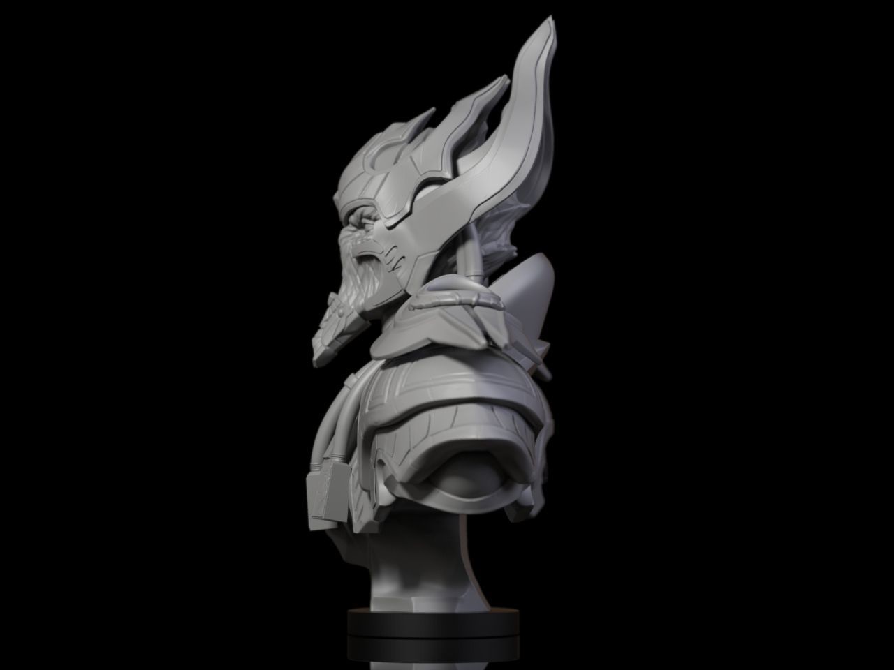 Artaniss bust of armored figure 3D print model_2