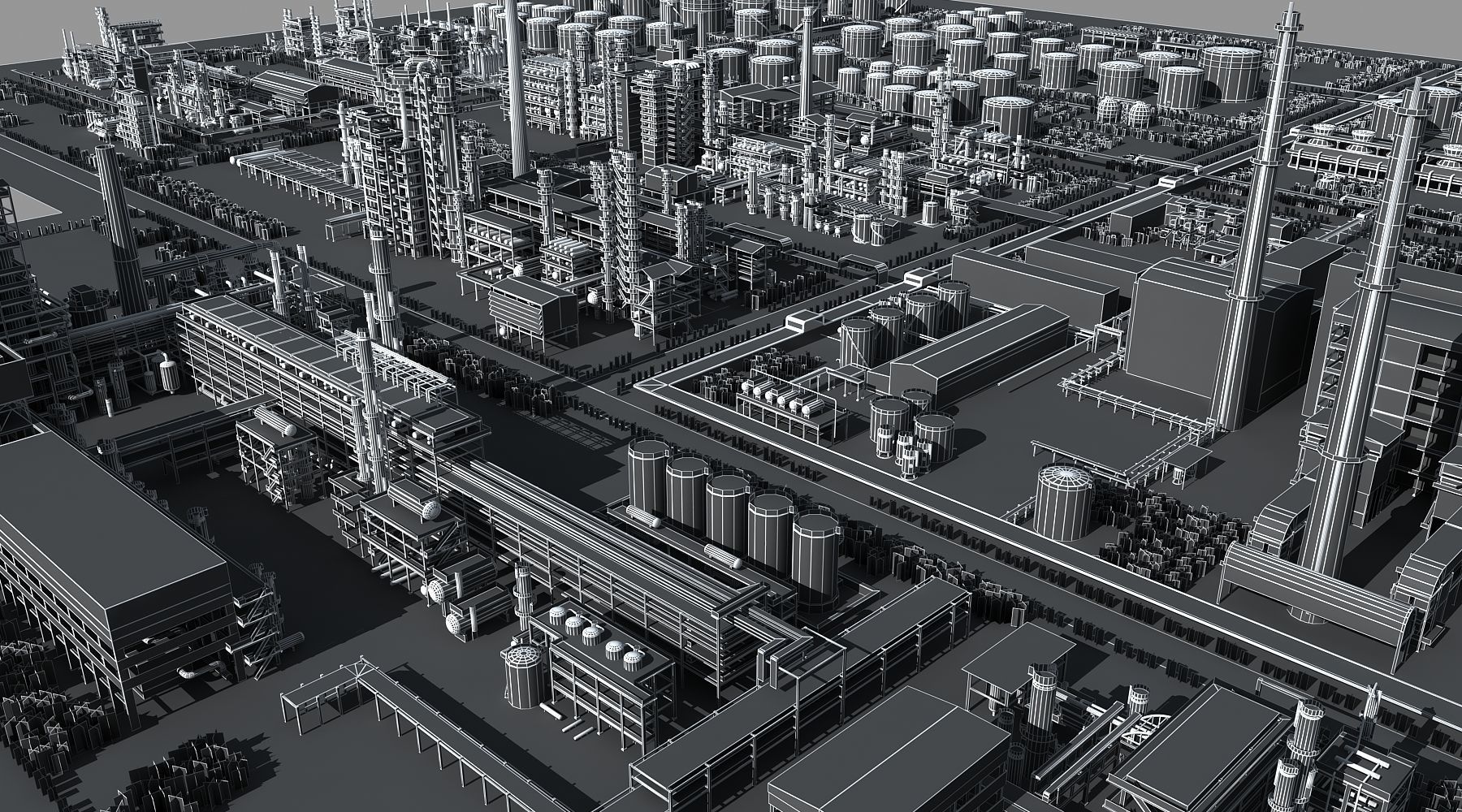 Refinery oil Low-poly 3D model_41