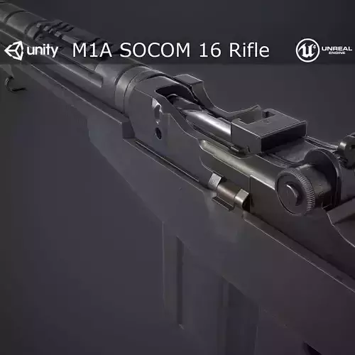 M1A Rifle Low-poly 3D model
