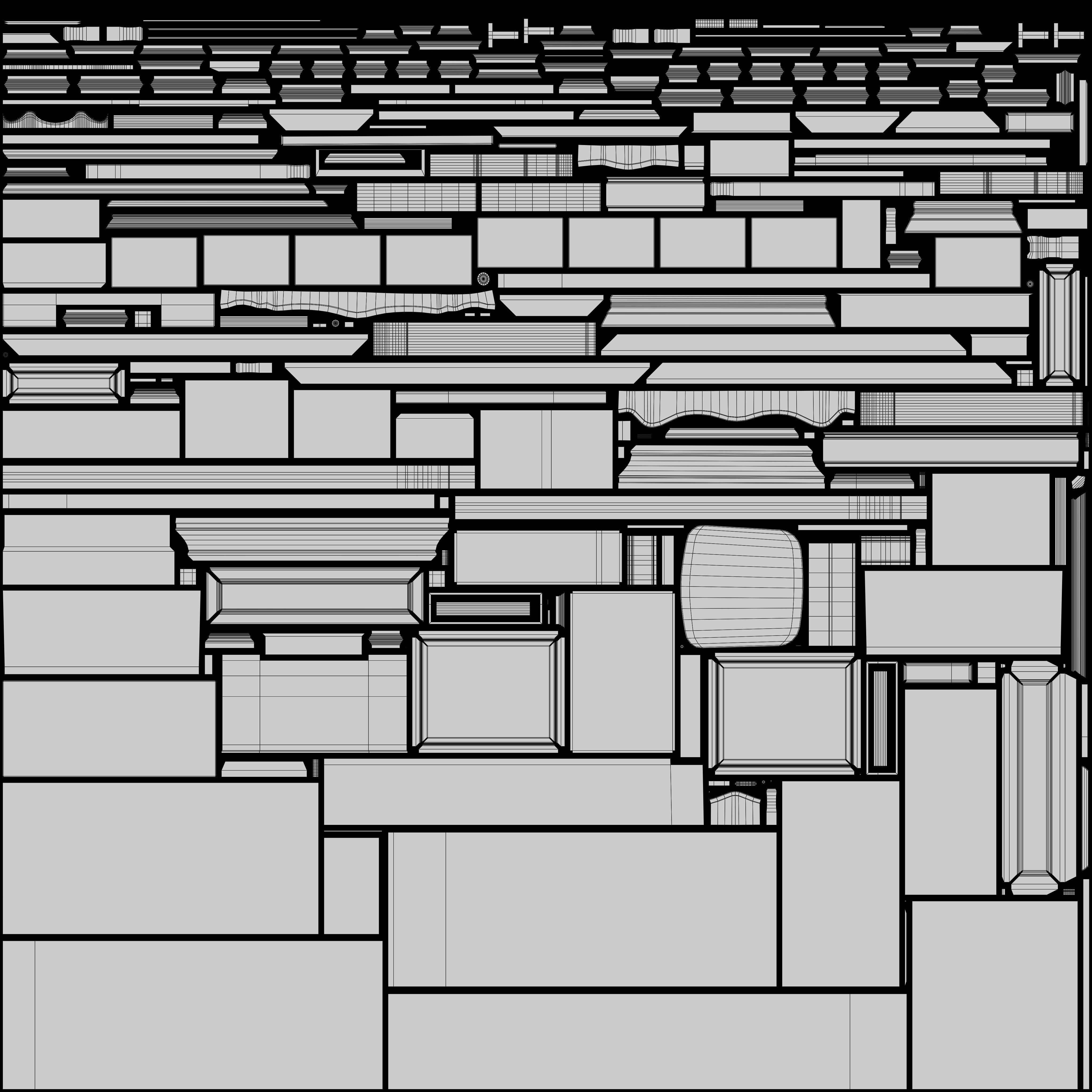 Antique Furniture Pack Low-poly 3D model_56