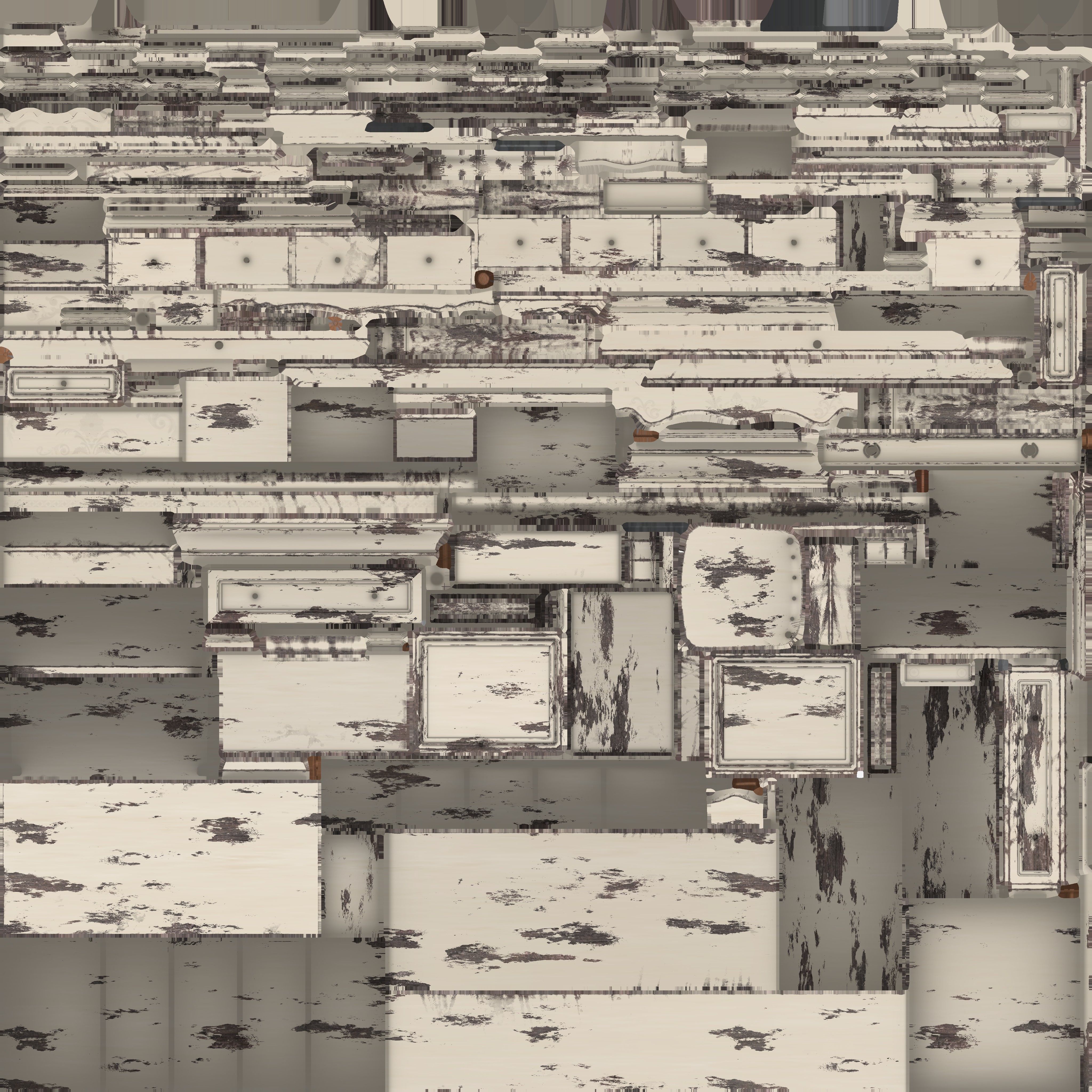 Antique Furniture Pack Low-poly 3D model_55