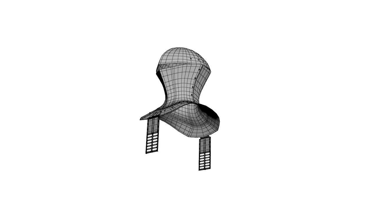 Helm Protective Gear Low-poly 3D model_2