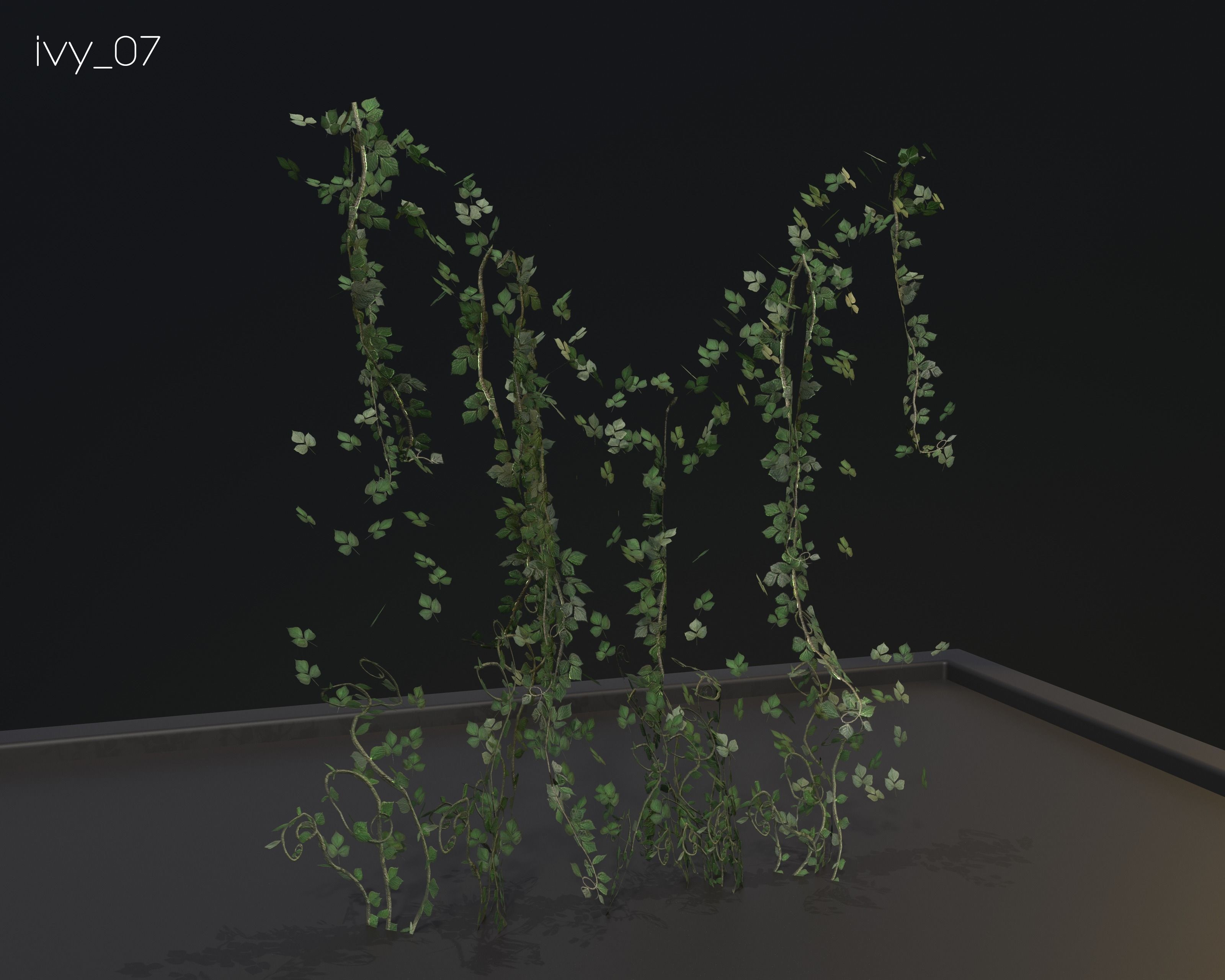 Castle Ruins Environment - PBR Medieval Props and Vegetation Low-poly 3D model_140