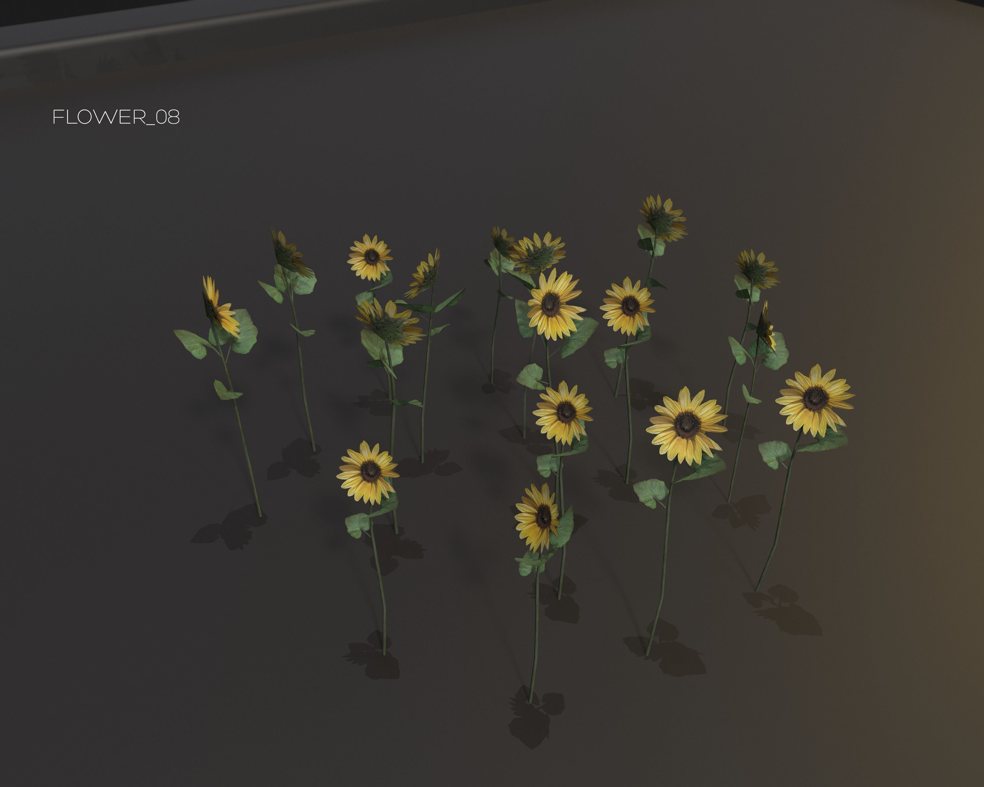 Castle Ruins Environment - PBR Medieval Props and Vegetation Low-poly 3D model_92