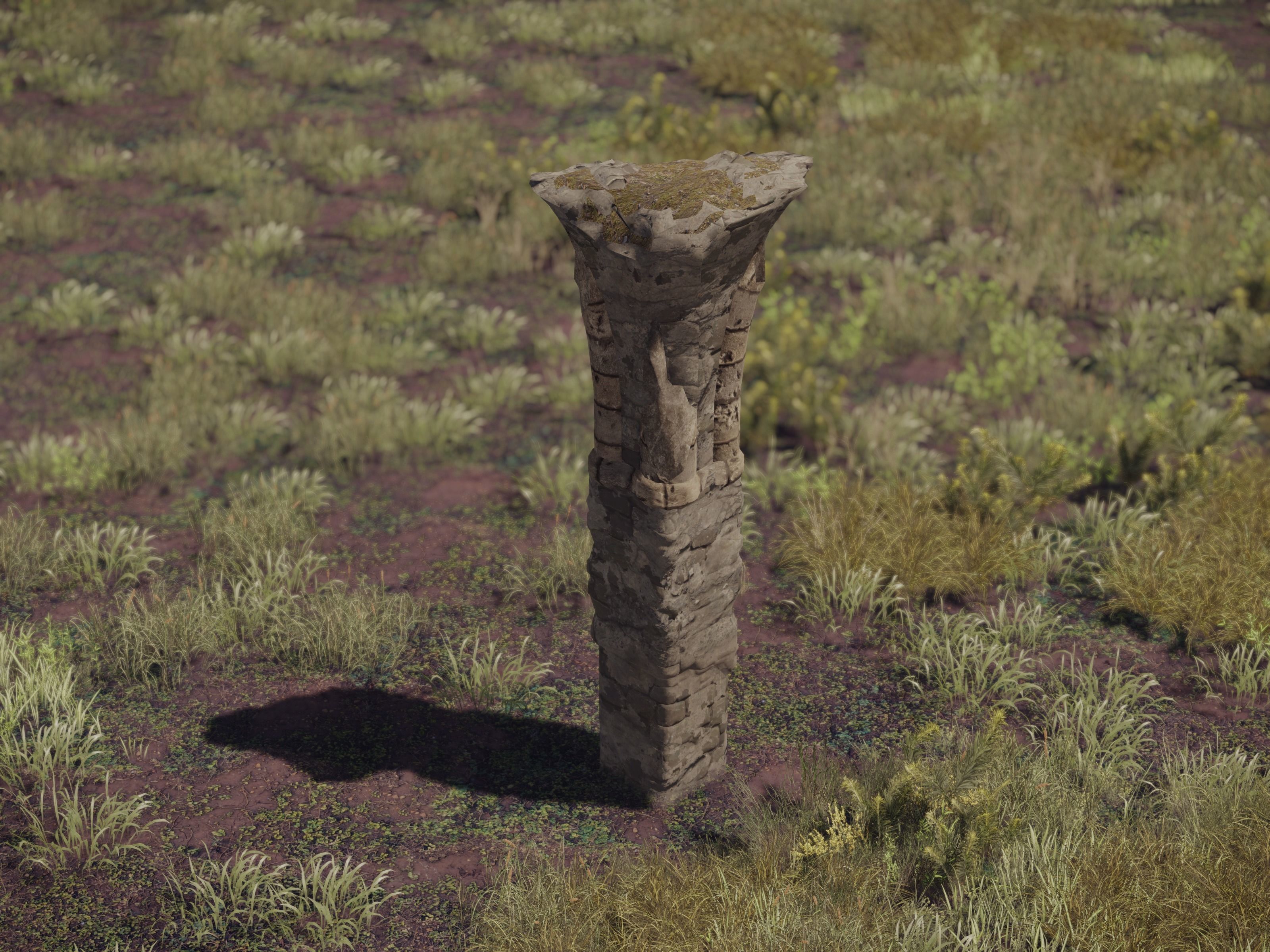 Castle Ruins Environment - PBR Medieval Props and Vegetation Low-poly 3D model_30