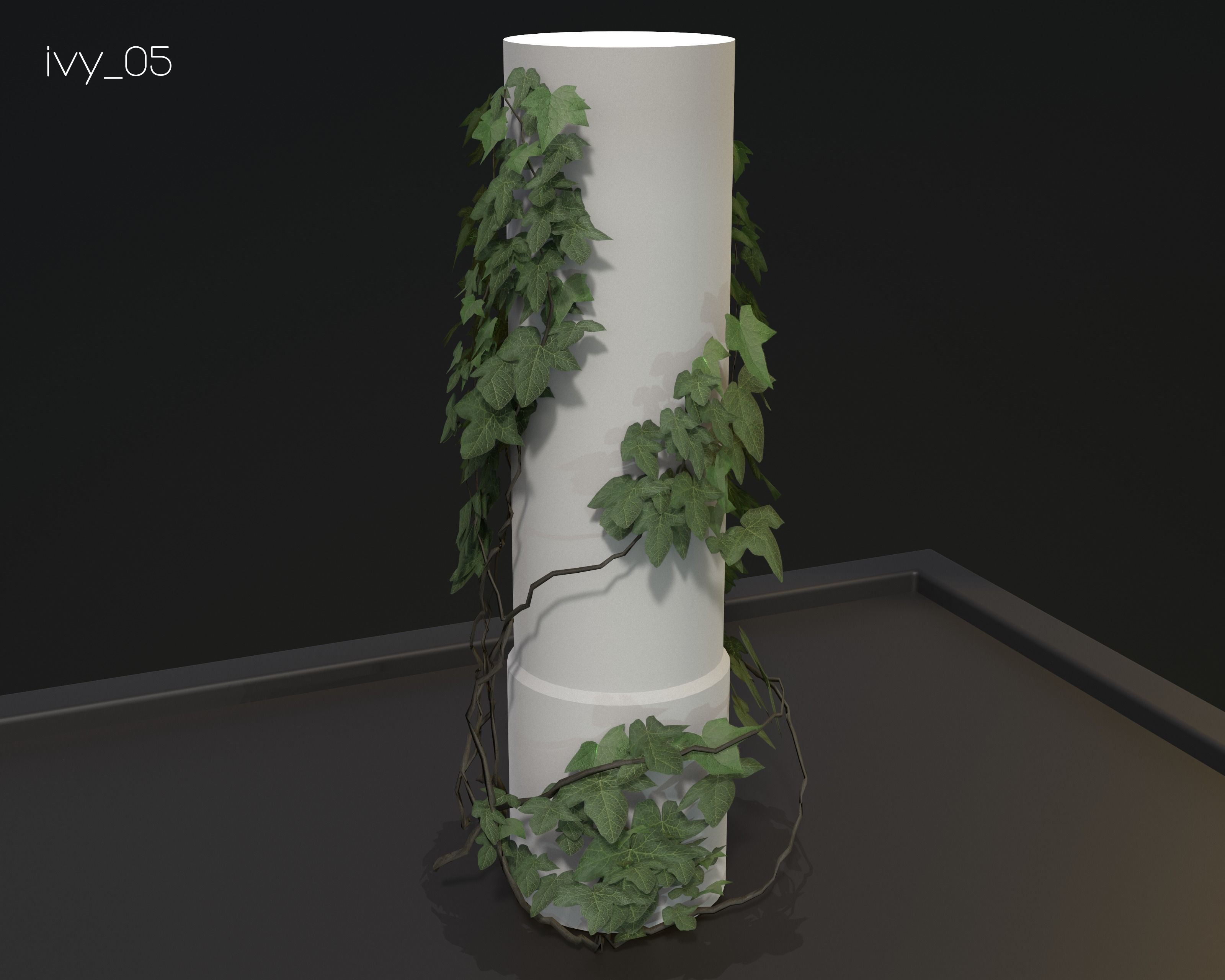 Castle Ruins Environment - PBR Medieval Props and Vegetation Low-poly 3D model_137