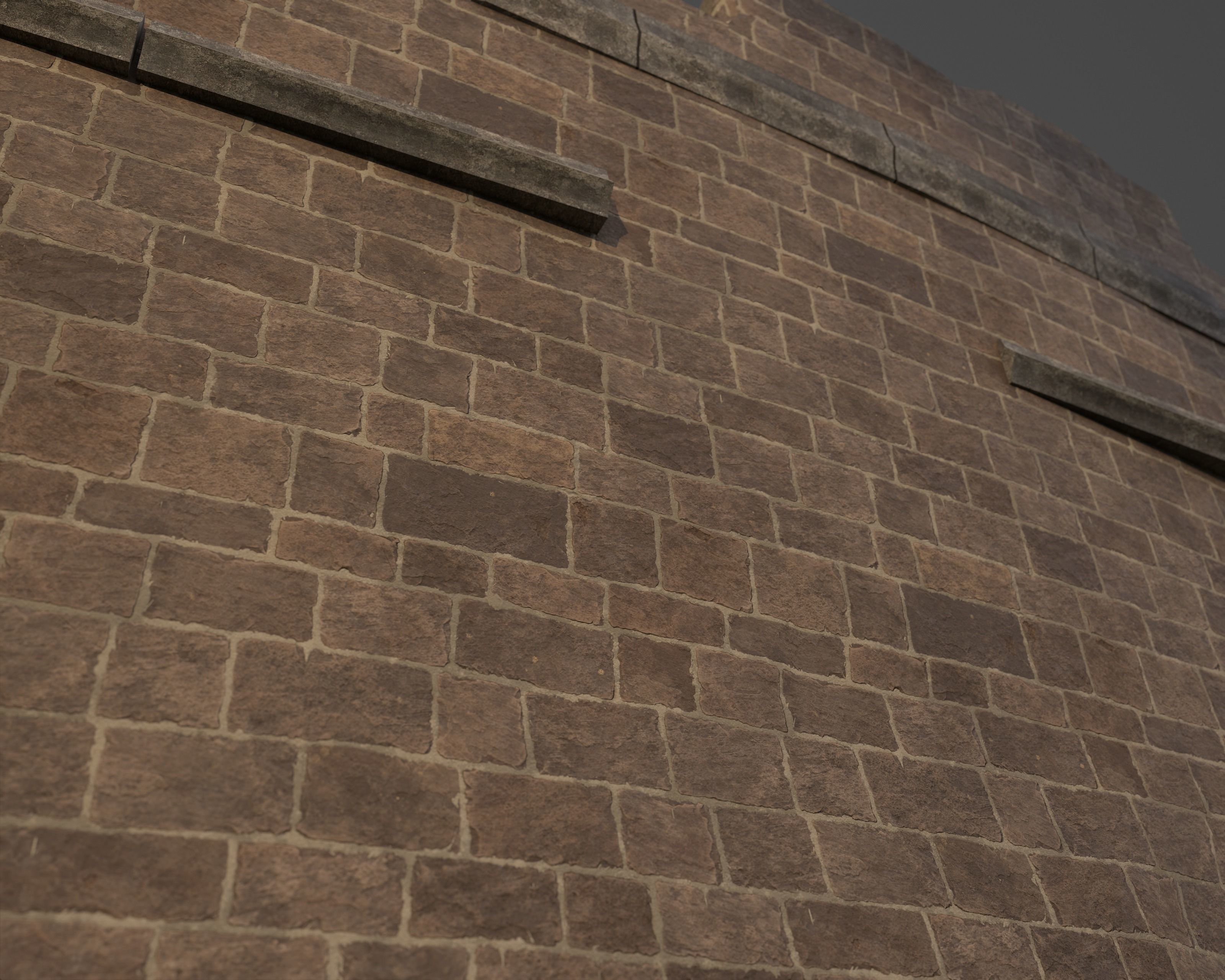 Castle Ruins Environment - PBR Medieval Props and Vegetation Low-poly 3D model_44