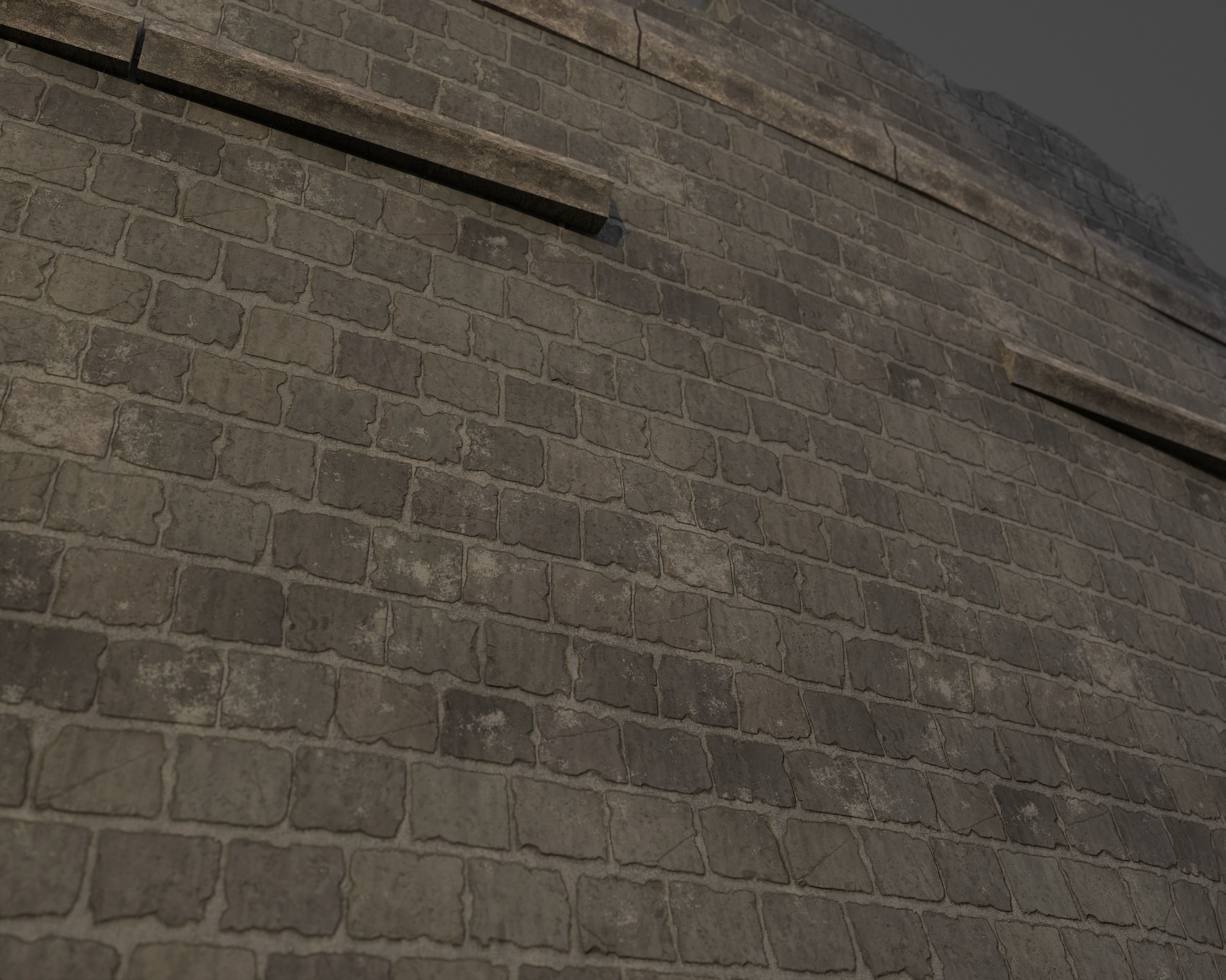 Castle Ruins Environment - PBR Medieval Props and Vegetation Low-poly 3D model_40