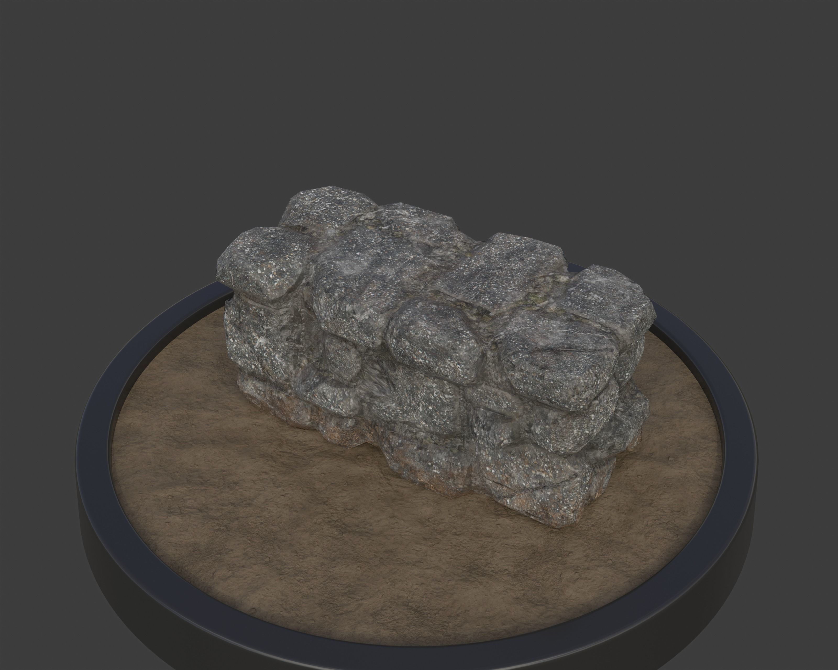 Castle Ruins Environment - PBR Medieval Props and Vegetation Low-poly 3D model_62