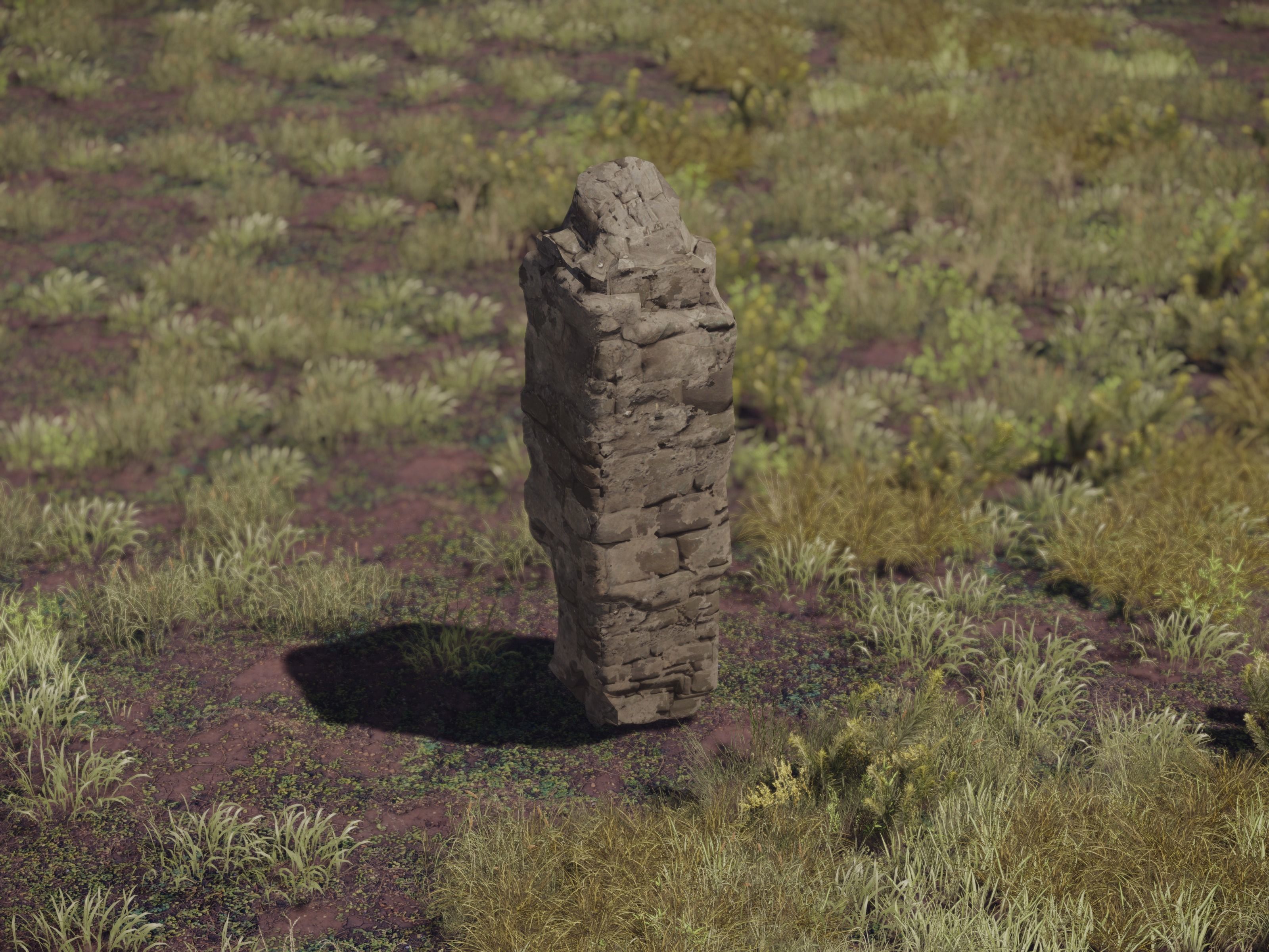 Castle Ruins Environment - PBR Medieval Props and Vegetation Low-poly 3D model_36
