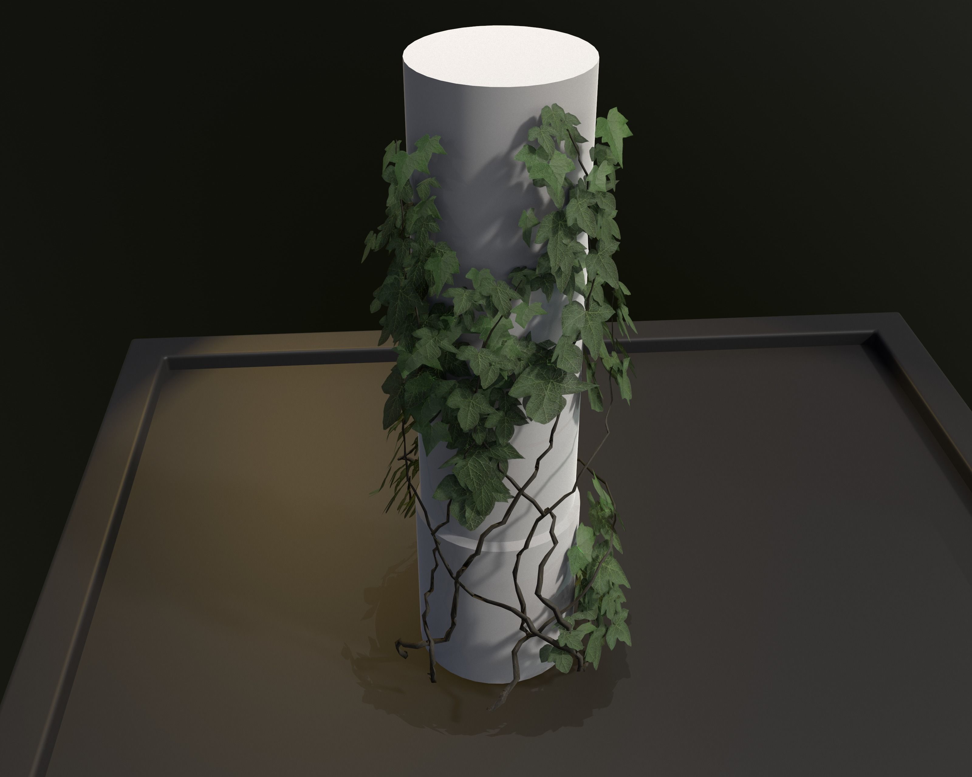 Castle Ruins Environment - PBR Medieval Props and Vegetation Low-poly 3D model_138