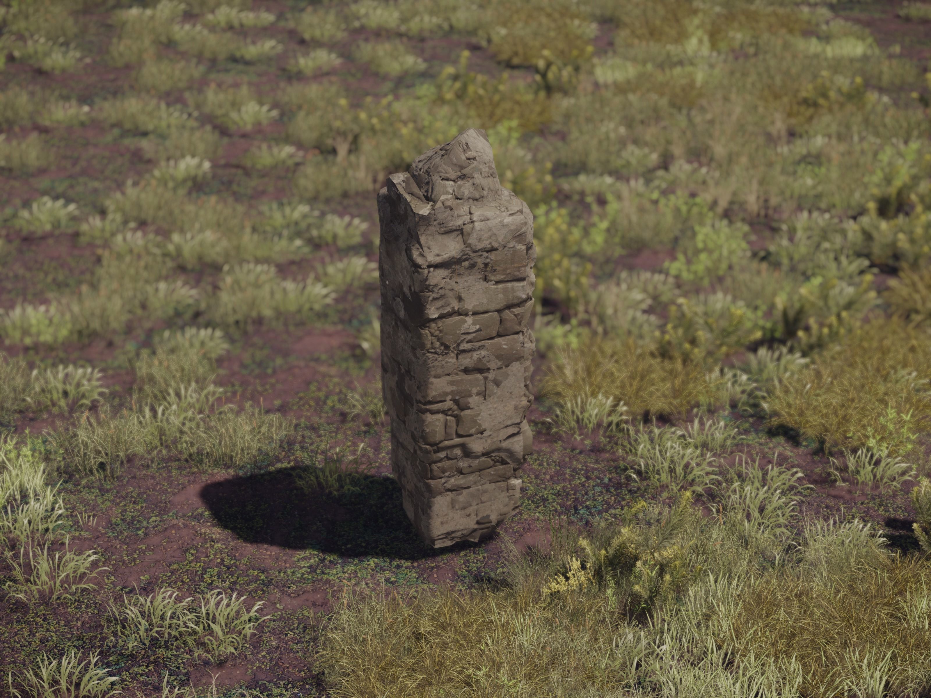 Castle Ruins Environment - PBR Medieval Props and Vegetation Low-poly 3D model_37