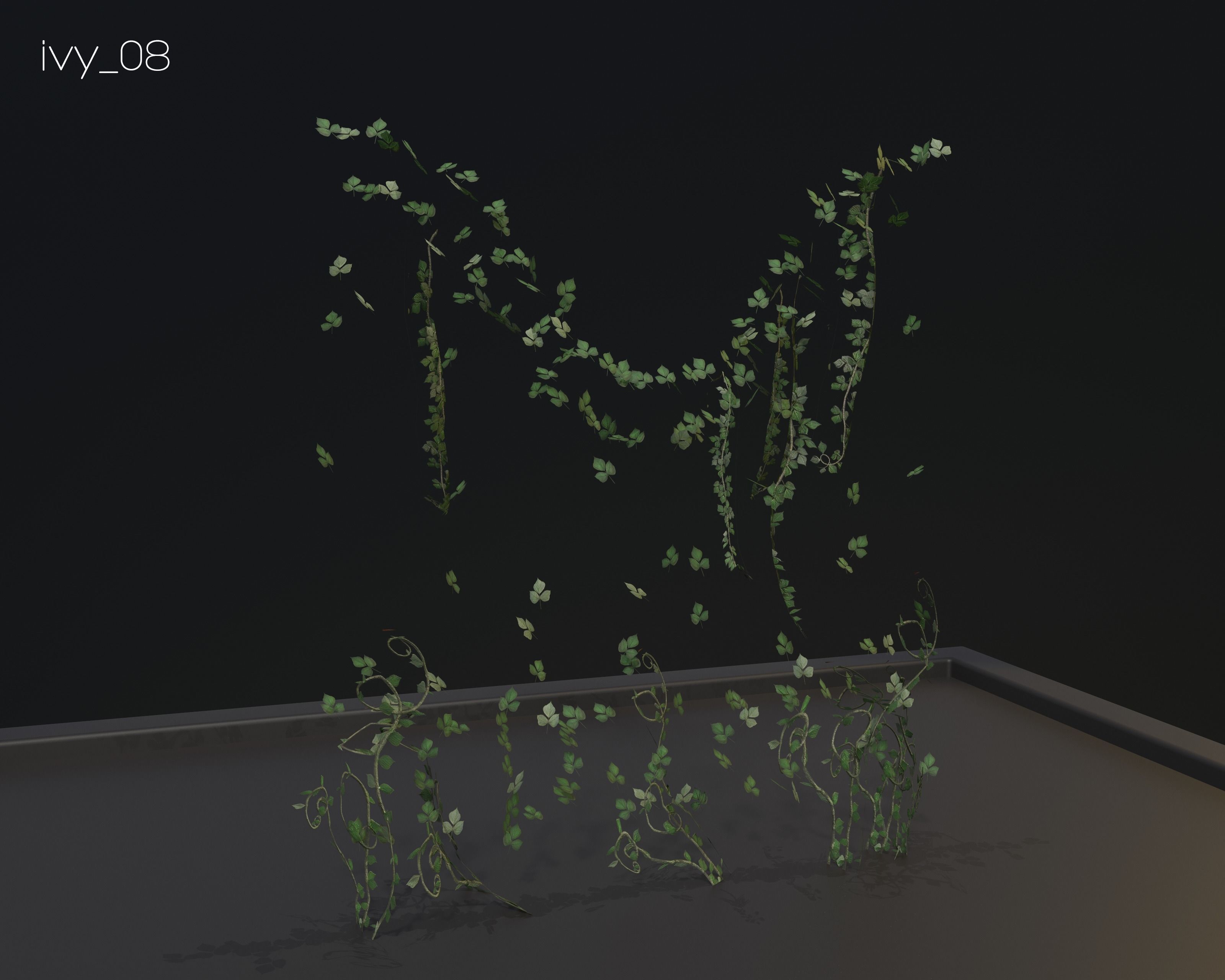 Castle Ruins Environment - PBR Medieval Props and Vegetation Low-poly 3D model_141