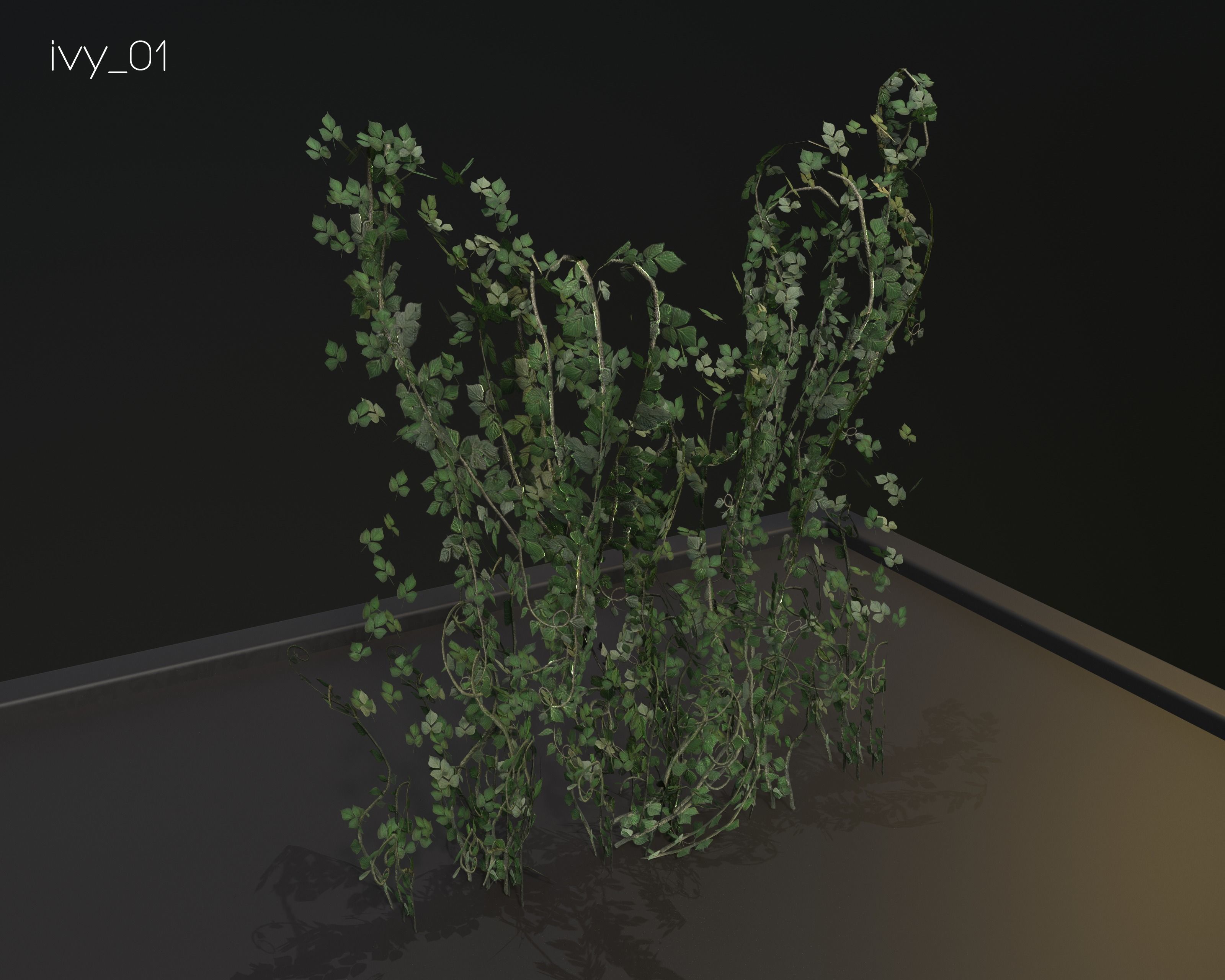 Castle Ruins Environment - PBR Medieval Props and Vegetation Low-poly 3D model_131