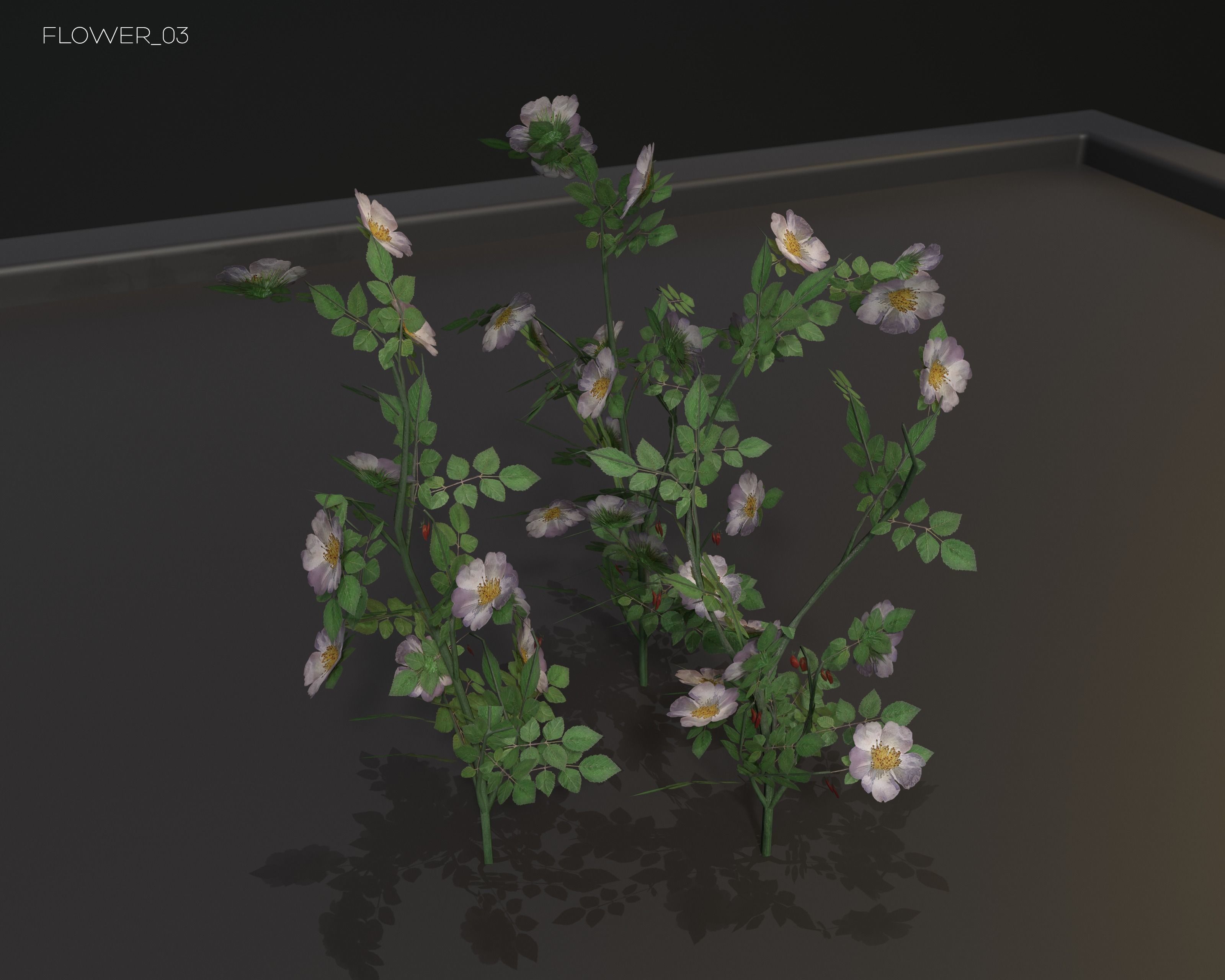 Castle Ruins Environment - PBR Medieval Props and Vegetation Low-poly 3D model_85