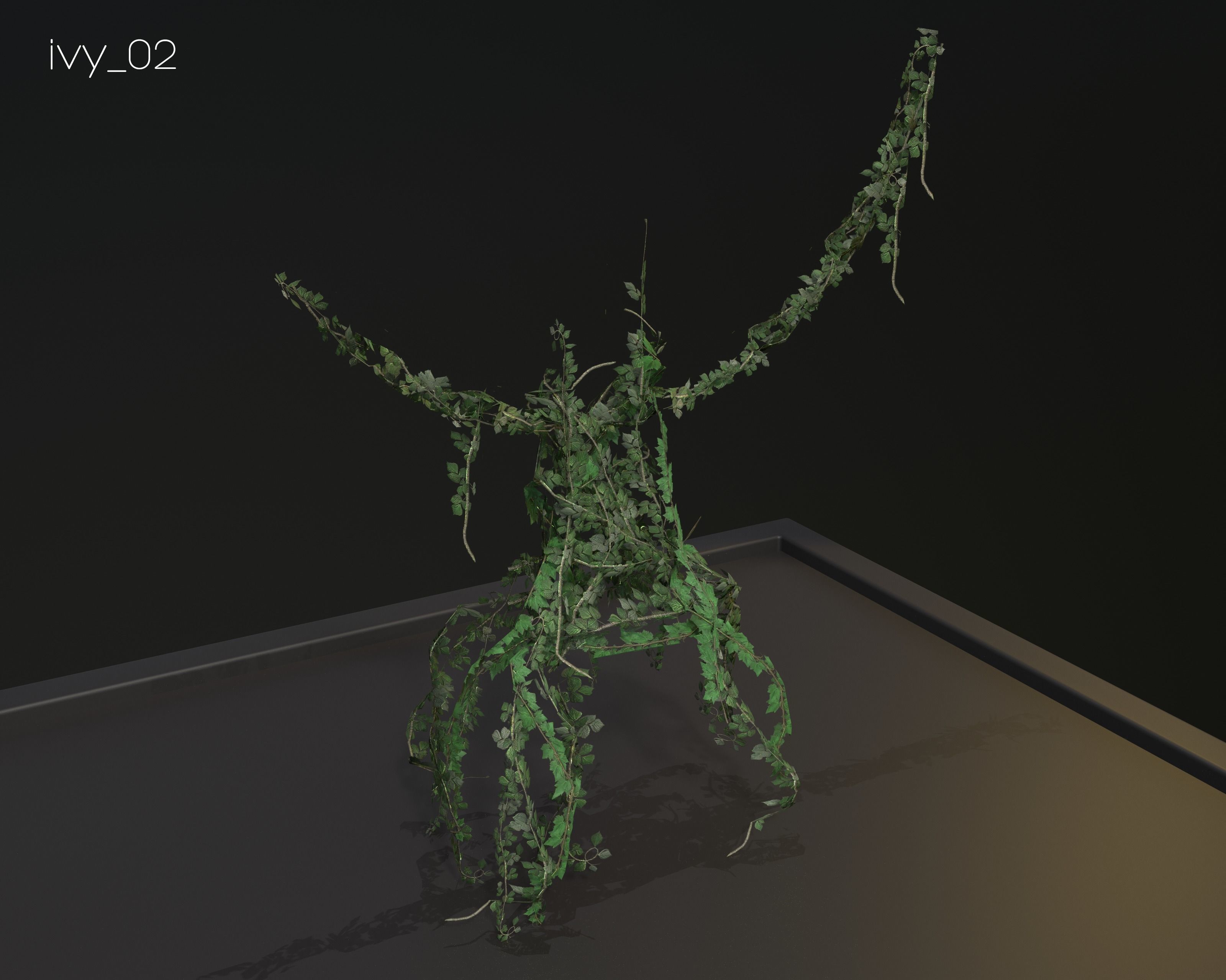 Castle Ruins Environment - PBR Medieval Props and Vegetation Low-poly 3D model_133