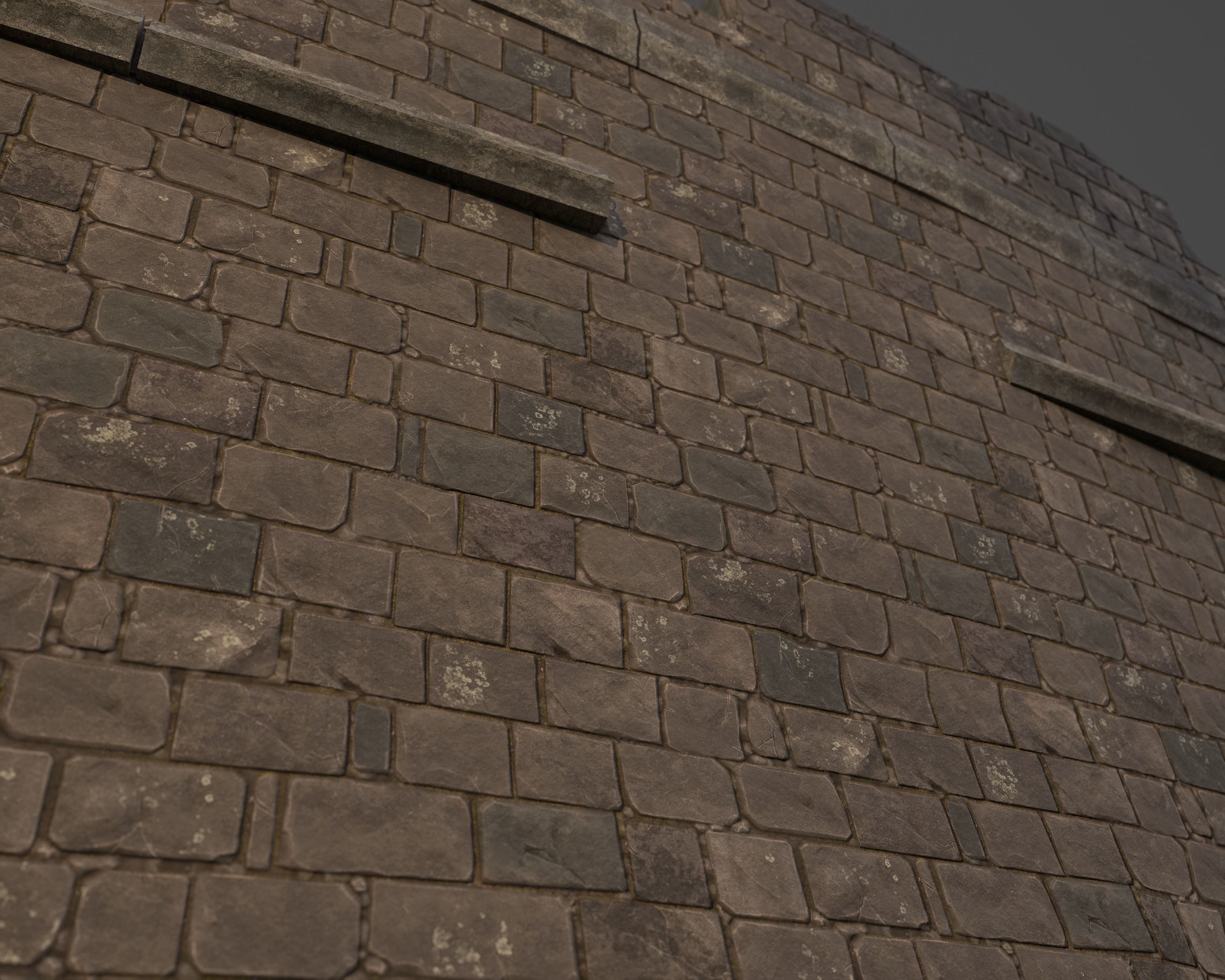 Castle Ruins Environment - PBR Medieval Props and Vegetation Low-poly 3D model_41