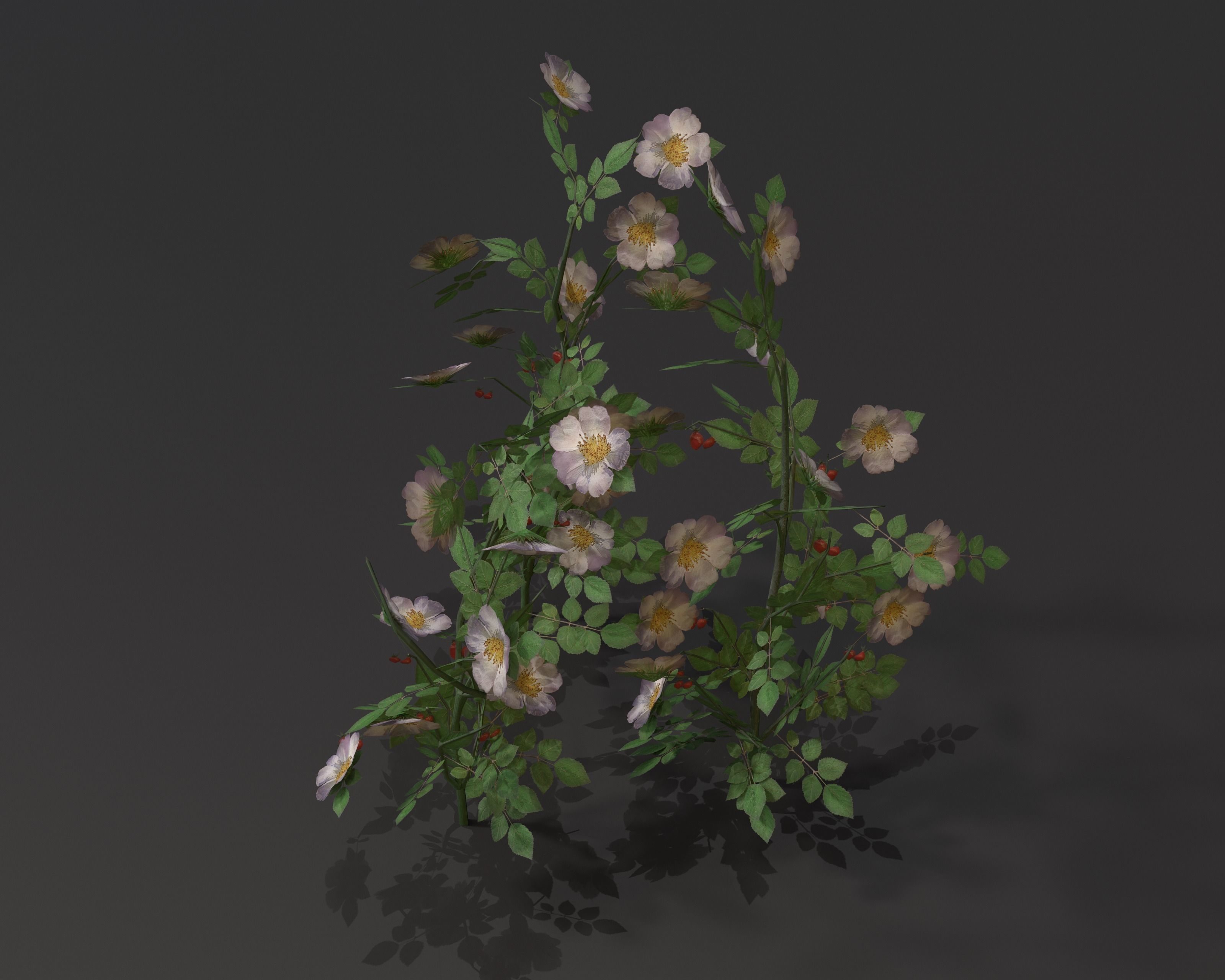 Castle Ruins Environment - PBR Medieval Props and Vegetation Low-poly 3D model_86