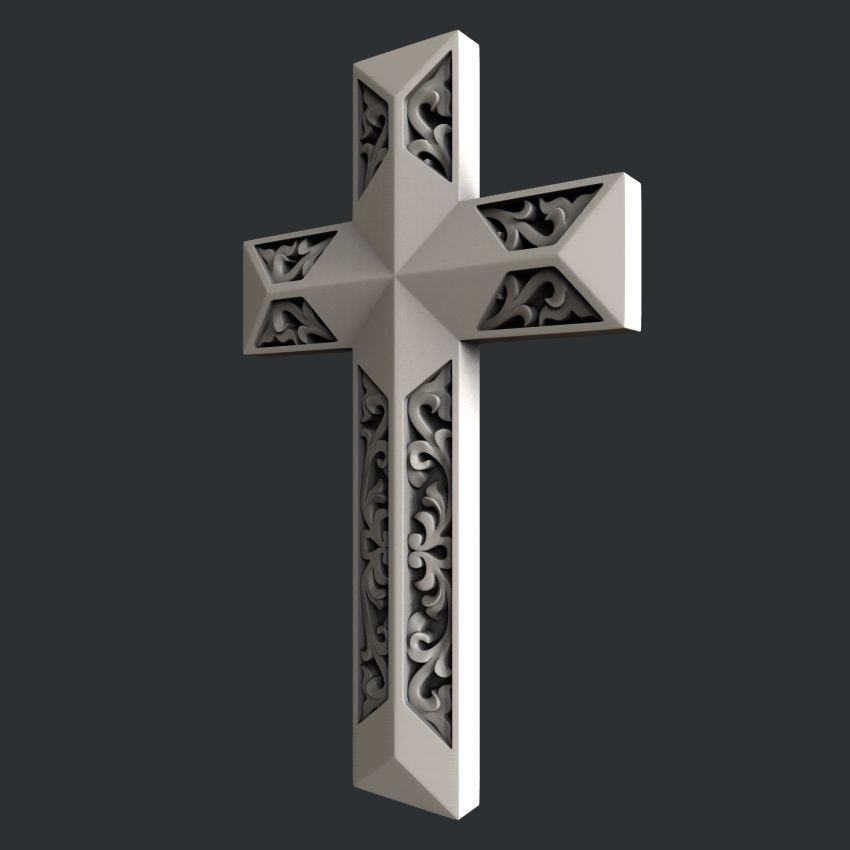 3d STL models for CNC cross 3D model_2