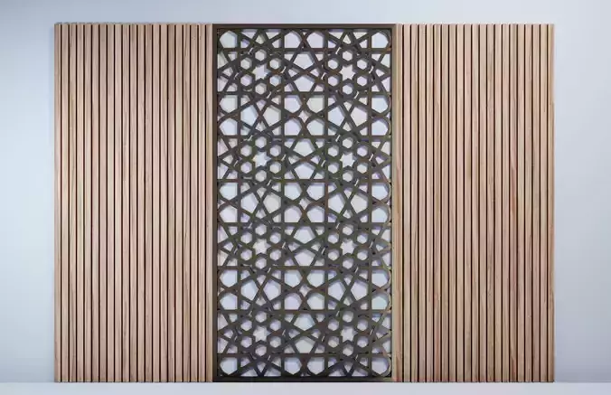GOLD WOODEN WALL PANEL DECORATION 