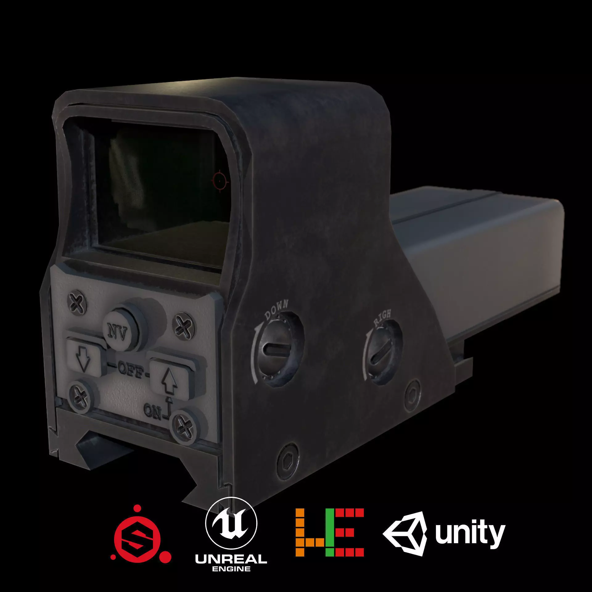 HIE Game Ready Scope 552 D180611 Low-poly 3D model