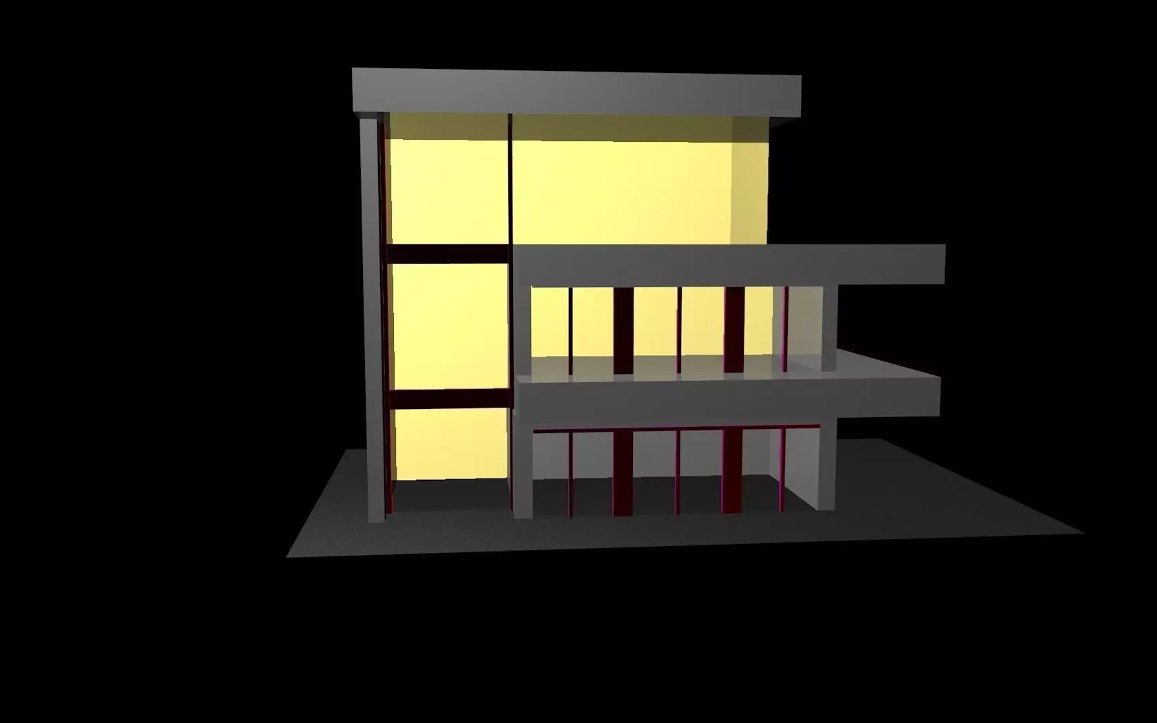 House modern Free low-poly 3D model_0
