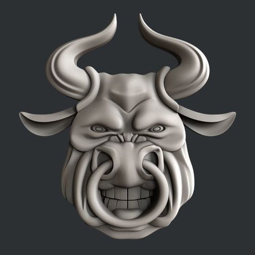 3d STL models for CNC bull 3D print model