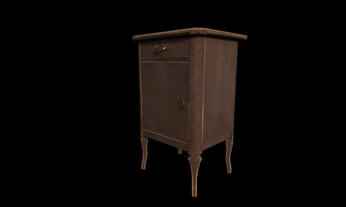 BedsideTable-Version 001 Low-poly 3D model