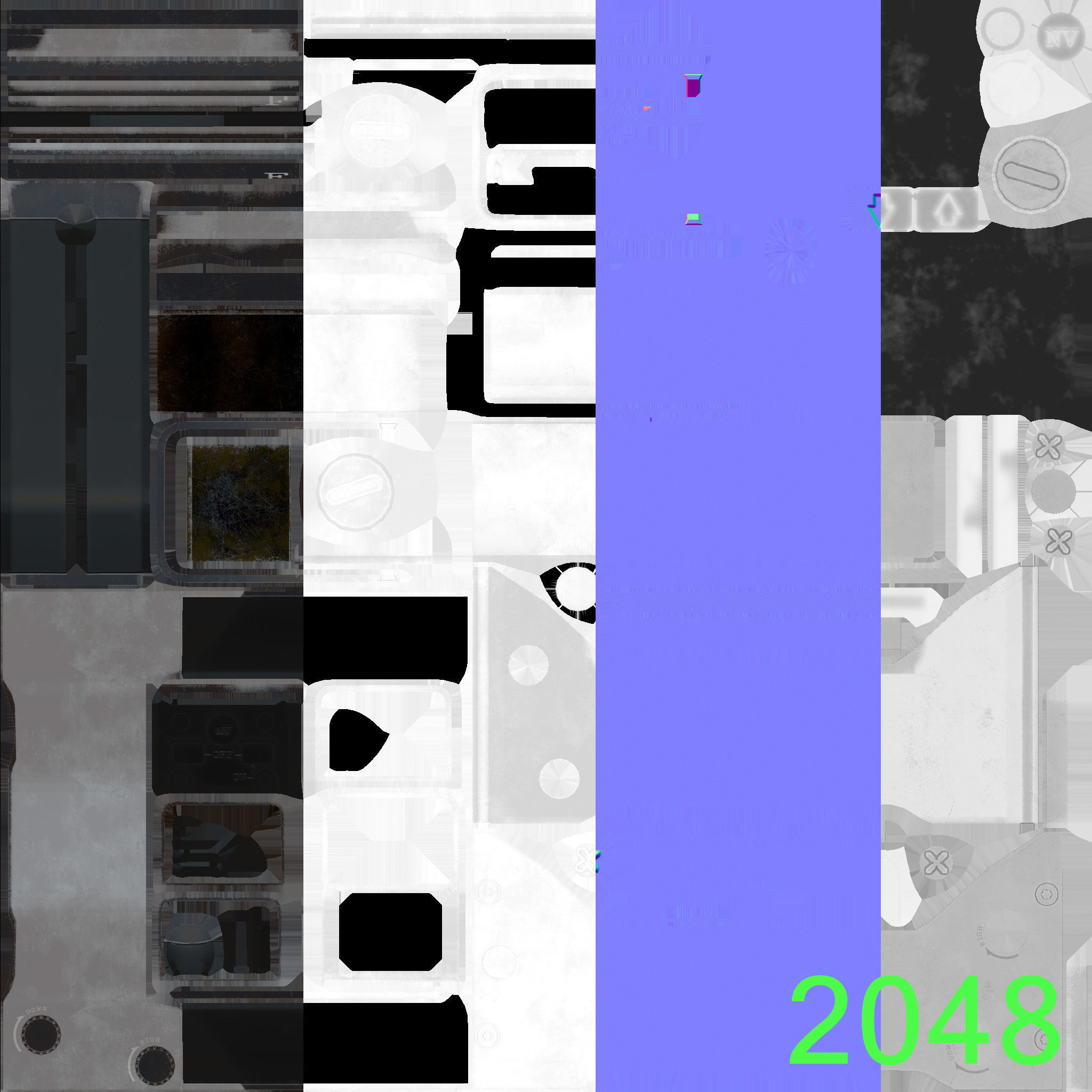 HIE Game Ready MP7 Attached D180614 Low-poly 3D model_20