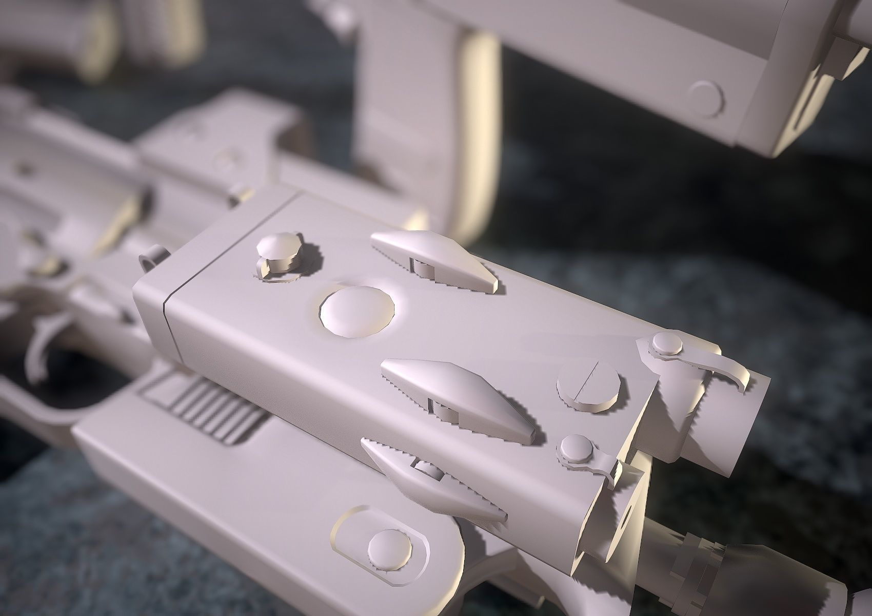 HIE Game Ready MP7 Attached D180614 Low-poly 3D model_10