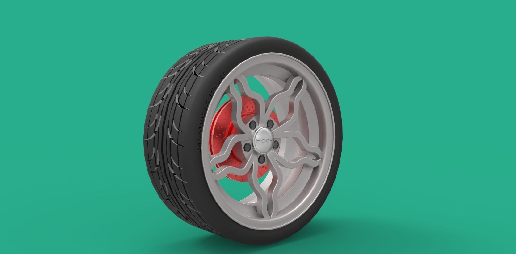 Tire Rim and disk Free 3D model_3