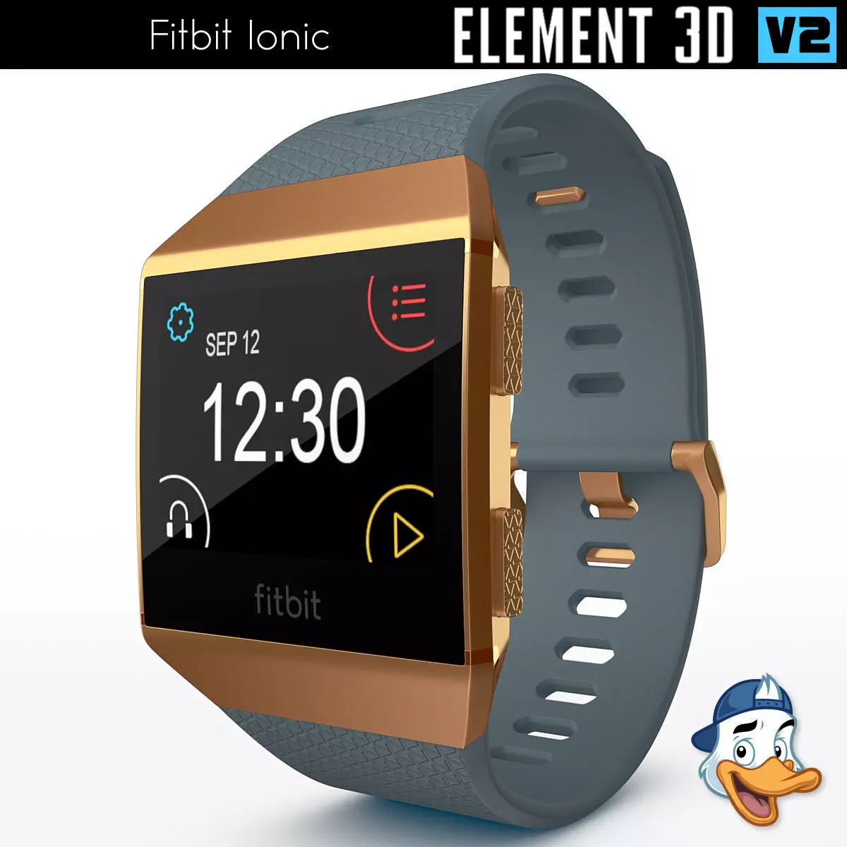 Fitbit Ionic for Element 3D 3D model_0