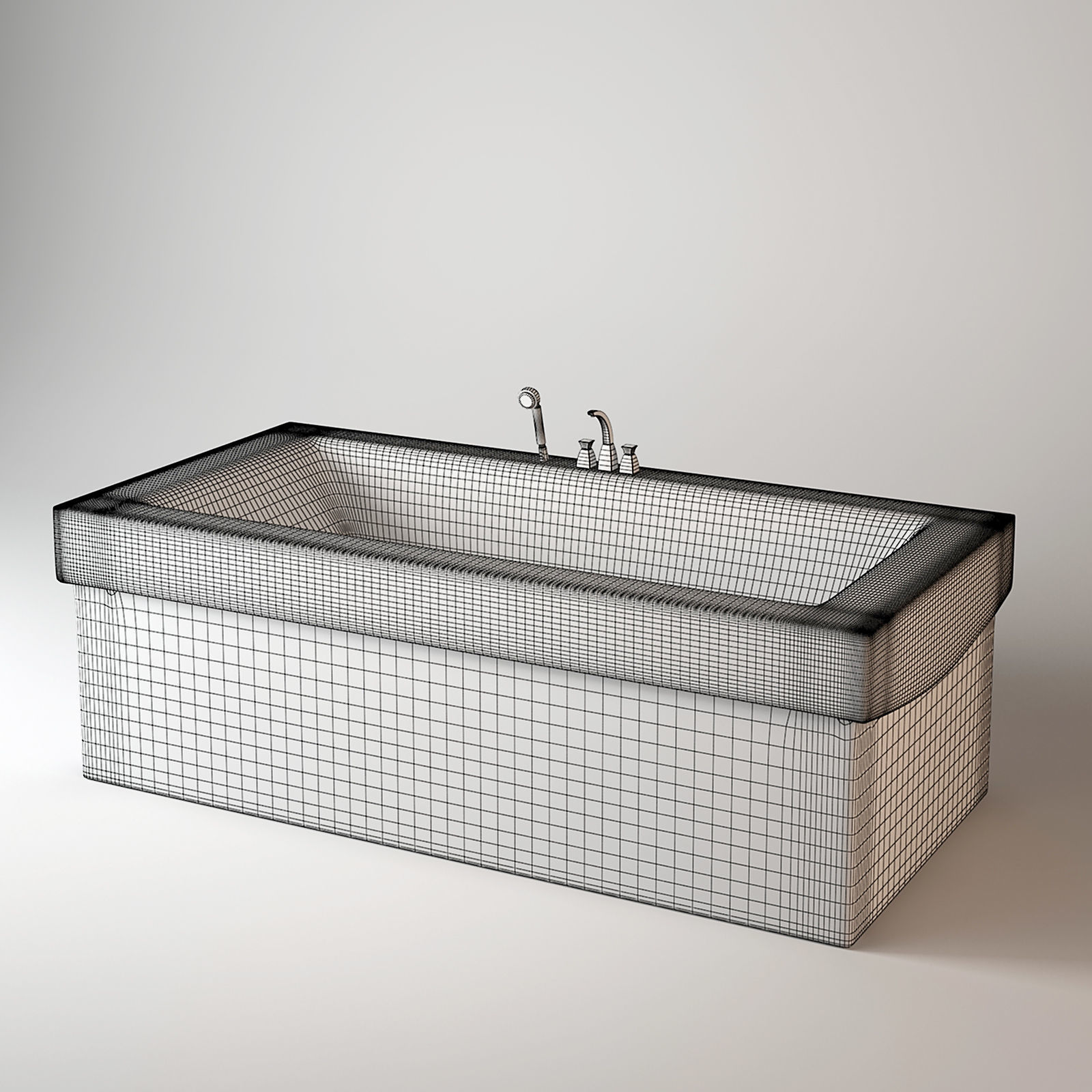 Bathtub Bellevue 3D model_4