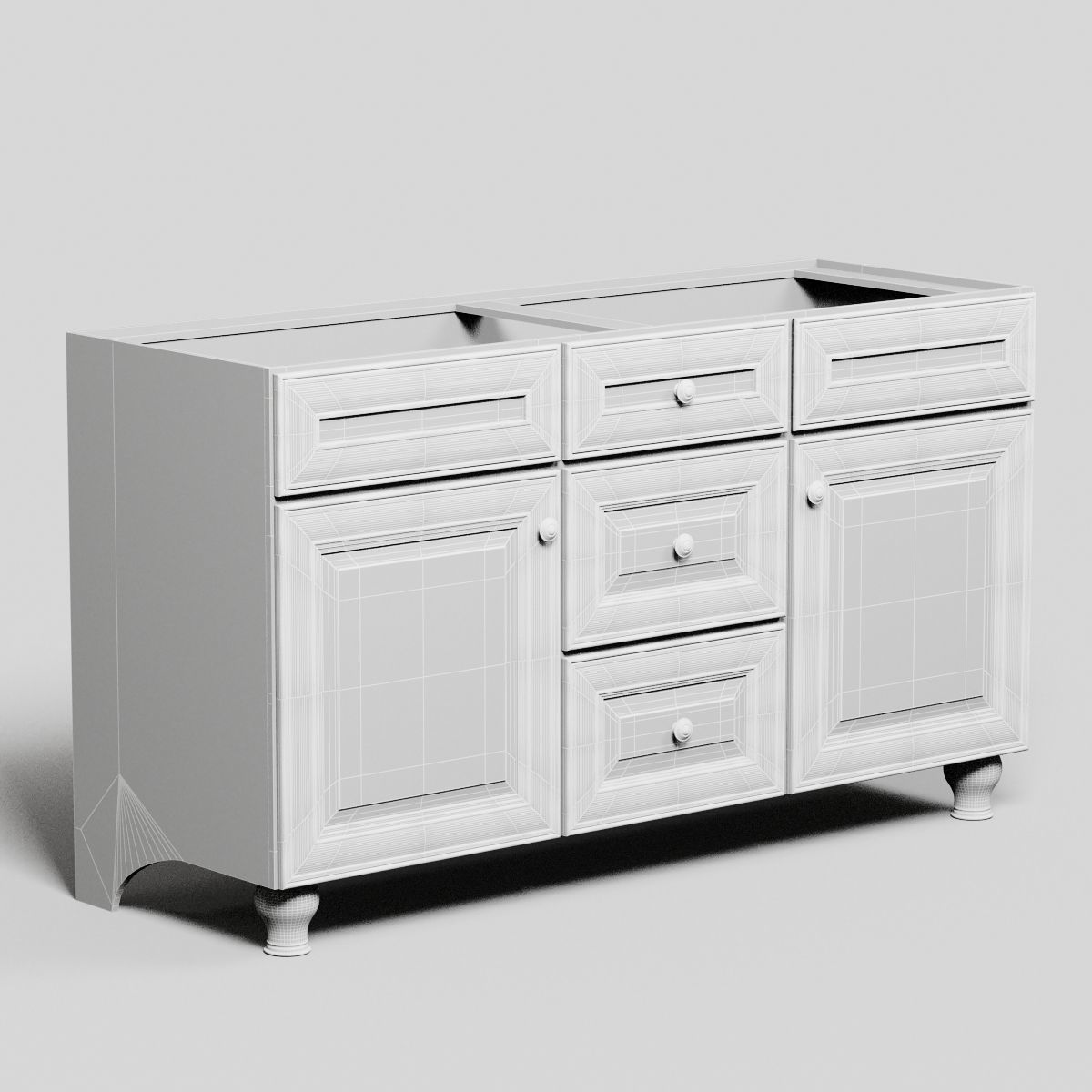 Cabinet collection templin Low-poly 3D model_1
