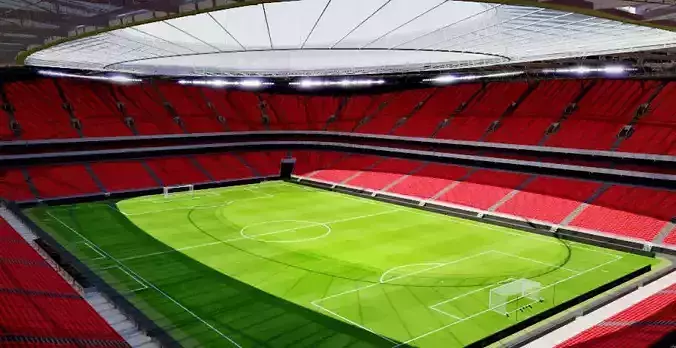 San Mames Stadium - Bilbao Spain Low-poly 3D model