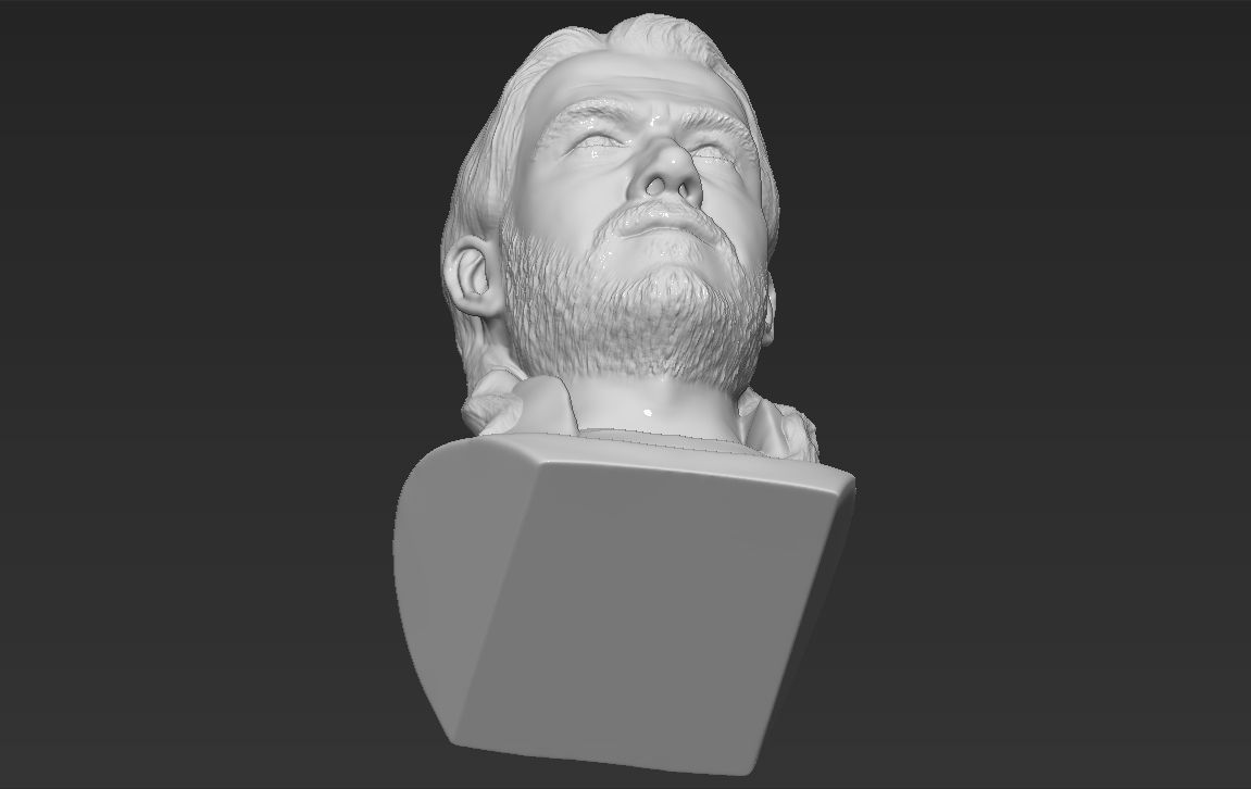 Thor Chris Hemsworth Avengers bust 3D printing ready stl obj 3D print model_21
